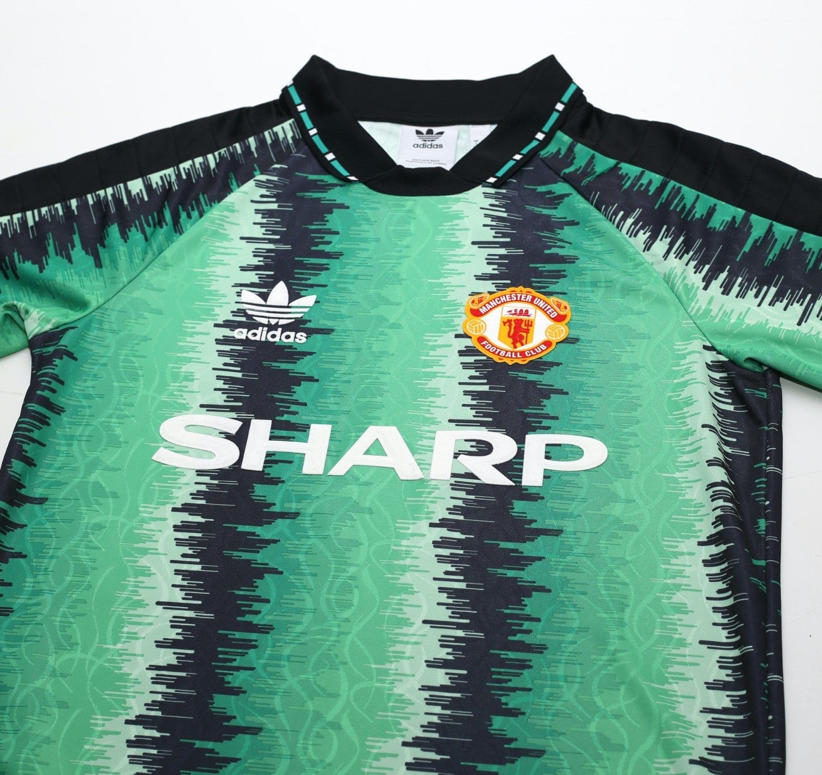 1990/92 SCHMEICHEL #1 Manchester United adidas Originals GK Football Shirt (S)