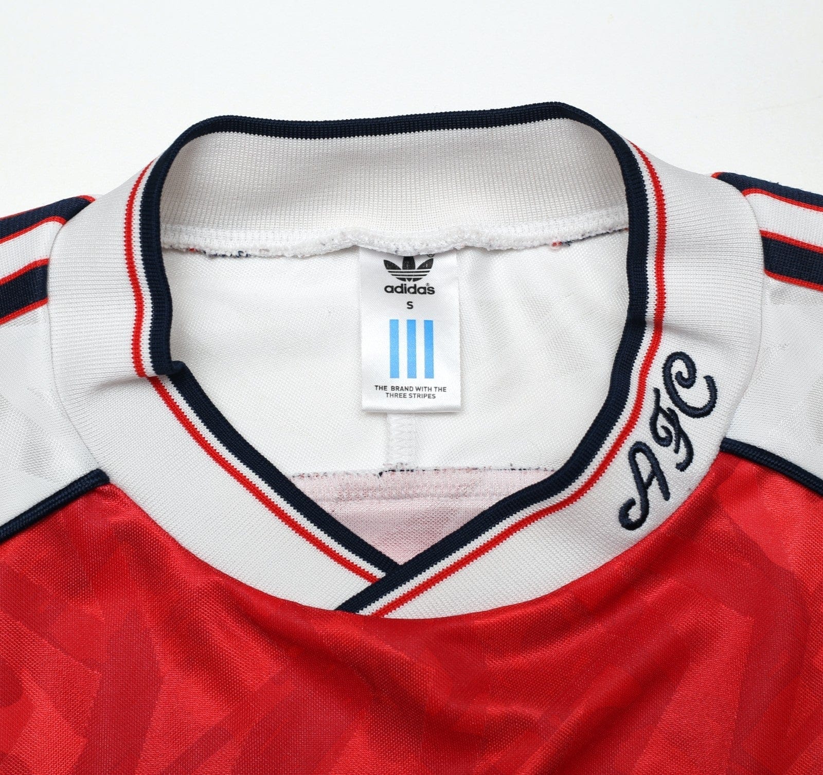 1990/92 WRIGHT #8 Arsenal Retro adidas Originals Home Football Shirt (S)