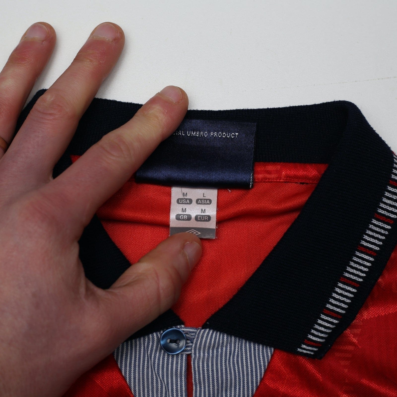 1990/93 Wright #14 England Vintage Umbro Away Football Shirt (M) US Cup 93