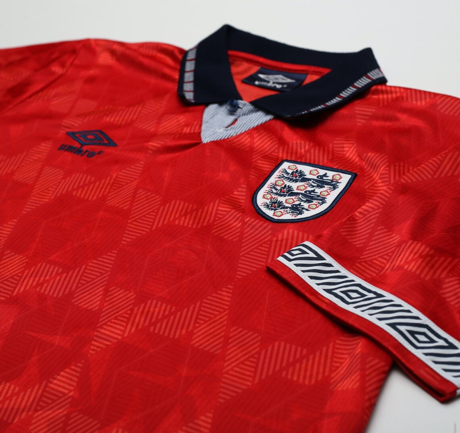 1990/93 WRIGHT #8 England Retro Umbro Away Football Shirt (M) San Marino