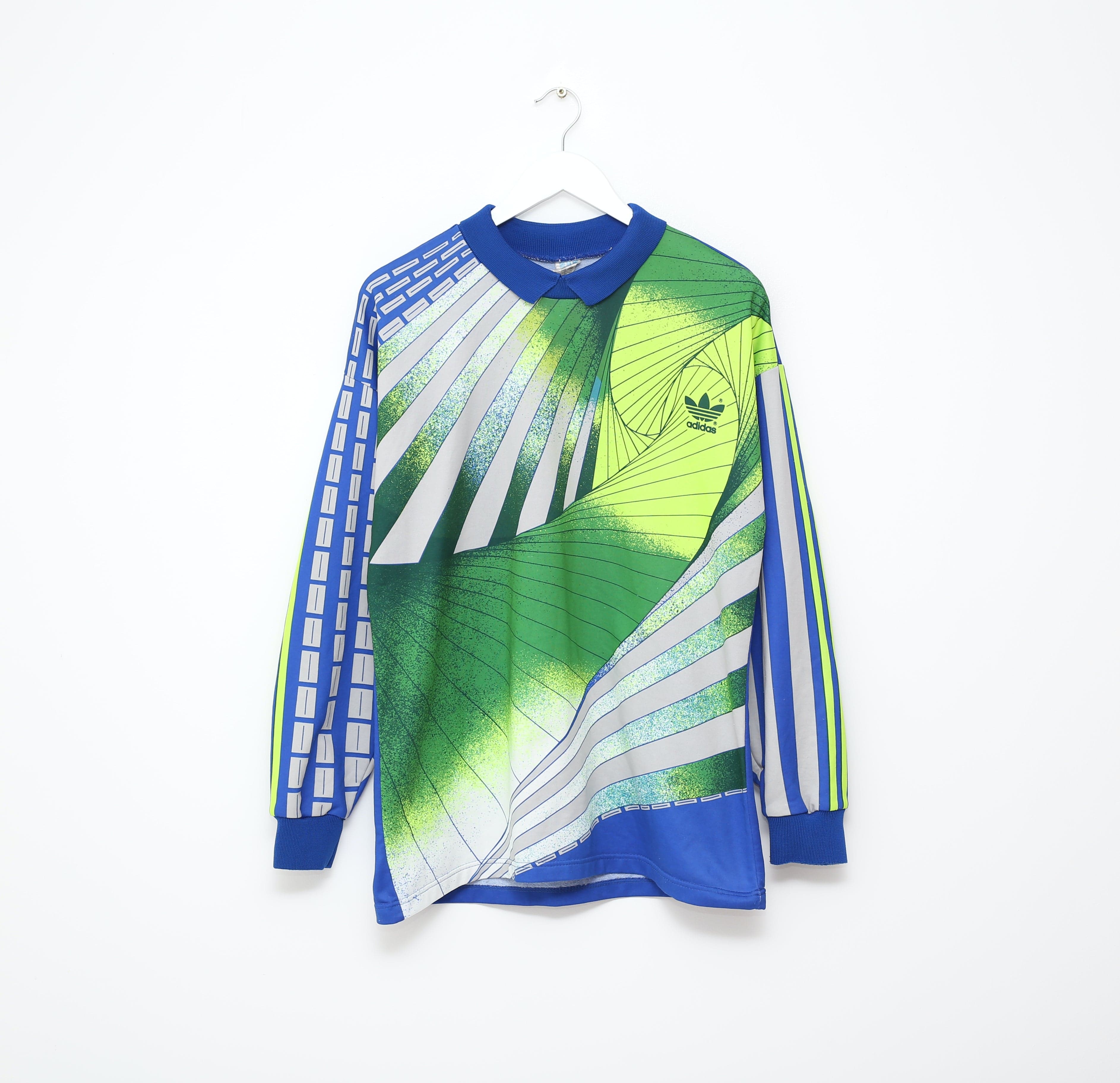 1990/94 #1 ADIDAS Vintage GoalKeeper Football Shirt Jersey (M) Marseille Barthez