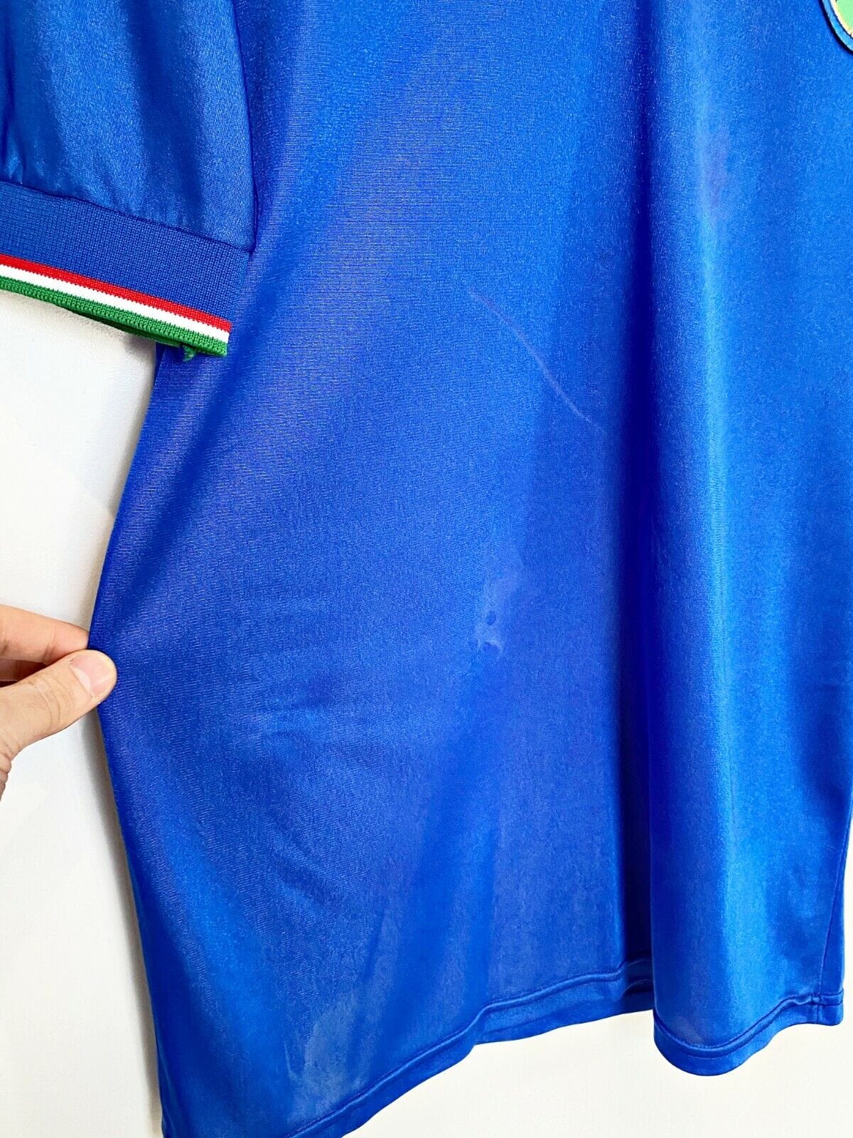 1990 ANCELOTTI #9 Italy Vintage Diadora Football Shirt (S) Real Madrid Italia 90