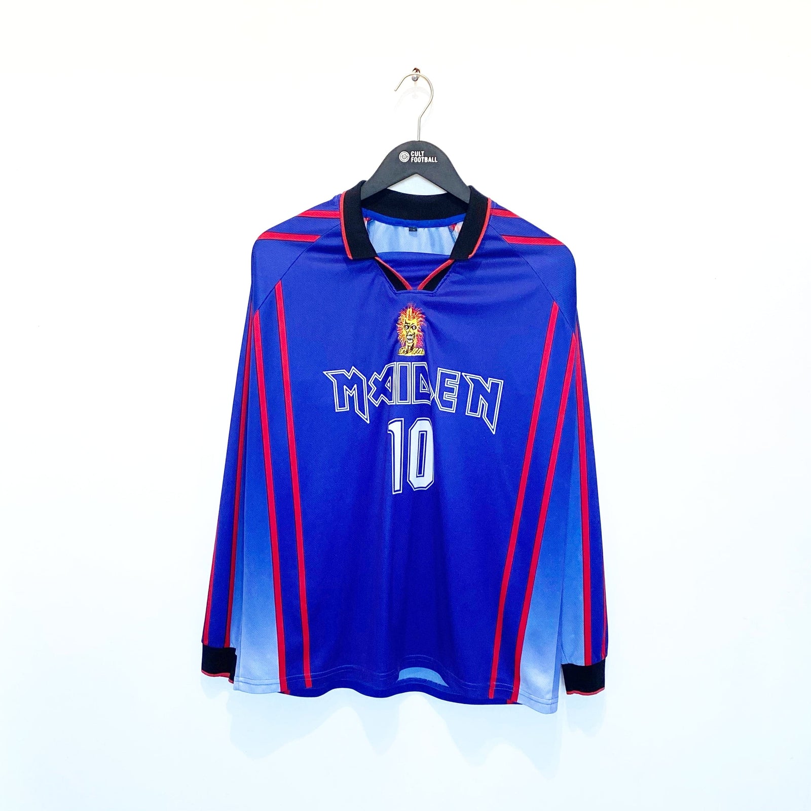 1990s IRON MAIDEN FC Vintage Long Sleeve Football Shirt (L) Possibly 1995