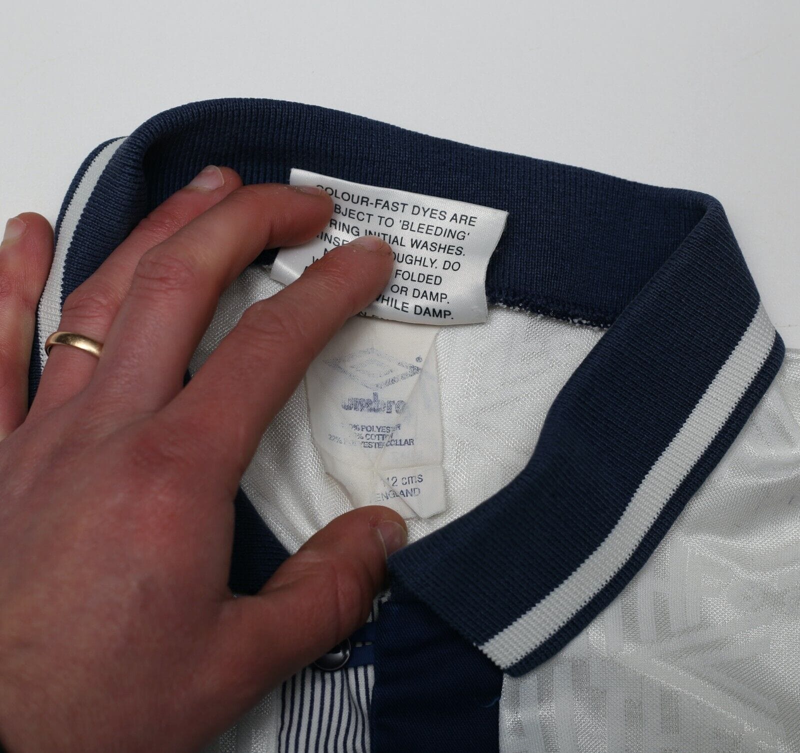 1991/92 GASCOIGNE #8 Tottenham Hotspur Vintage Umbro Home Football Shirt (L)