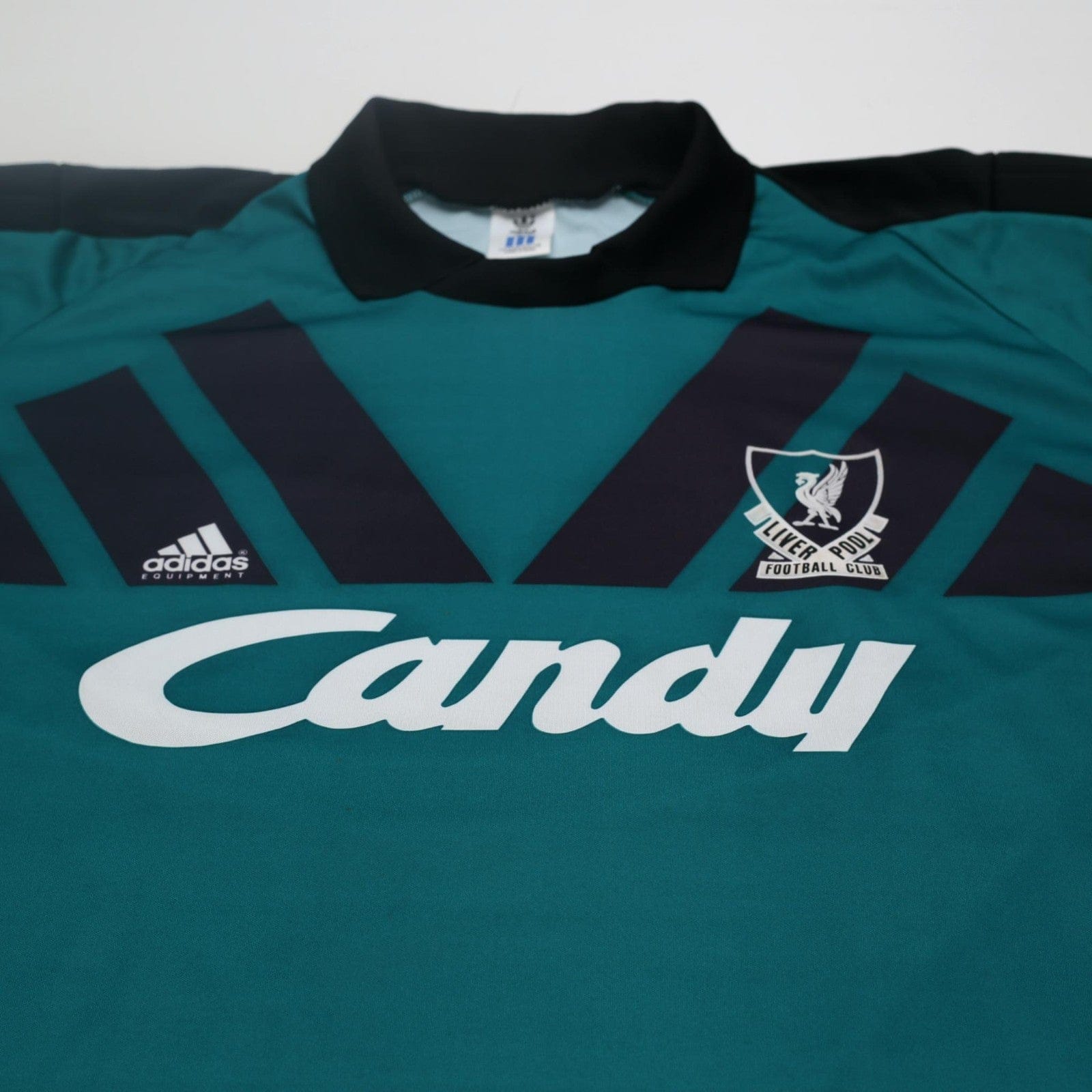 1991/92 Liverpool Vintage adidas Equipment GK Football Shirt 38/40 (M) CANDY