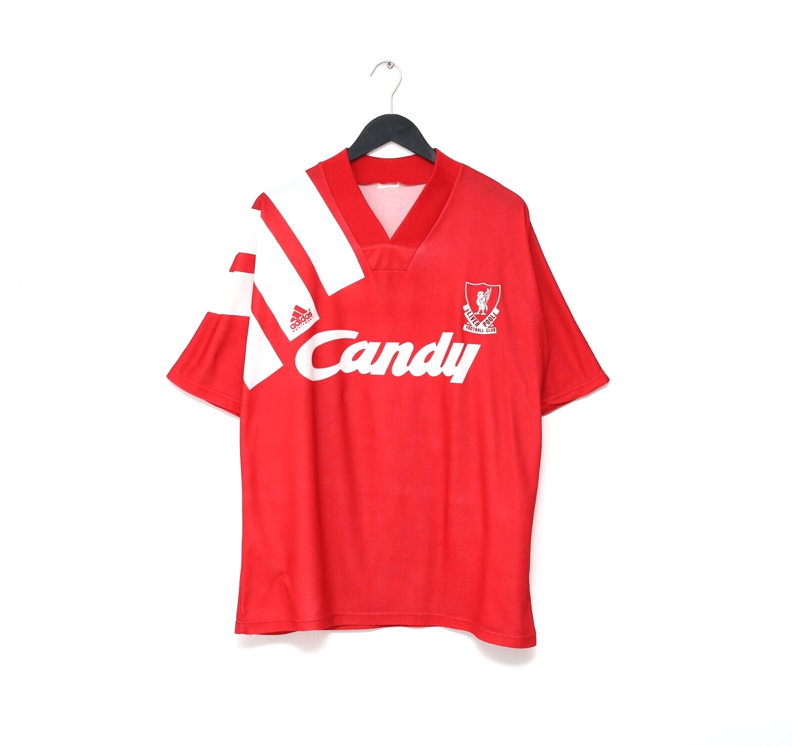 1991/92 Liverpool Vintage adidas Home Football Shirt (XL) CANDY