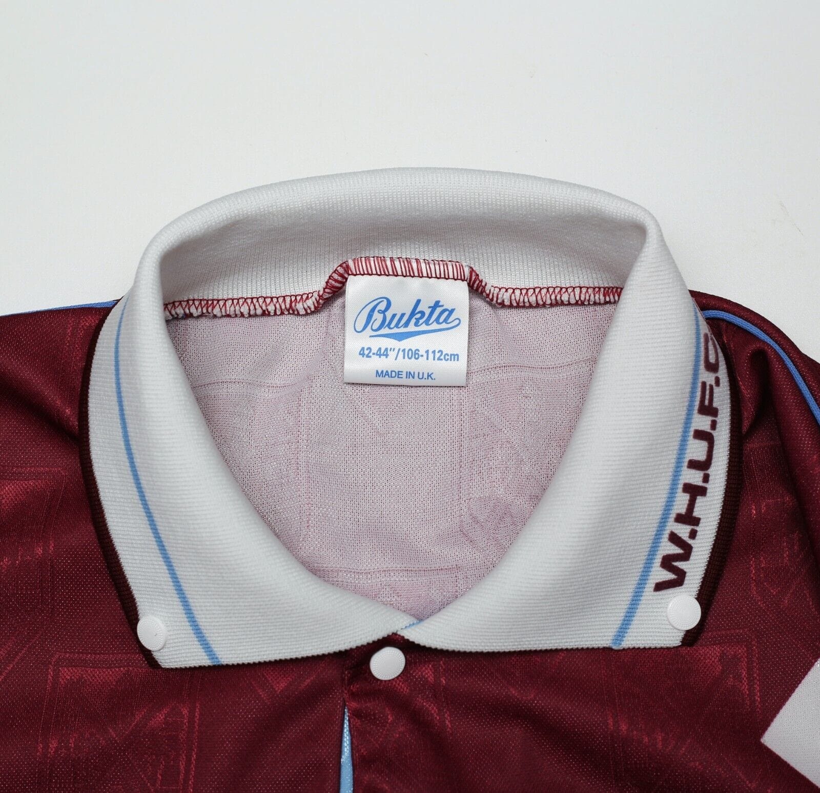 1991/92 WEST HAM UNITED Vintage Bukta Home Football Shirt (L) 42/44