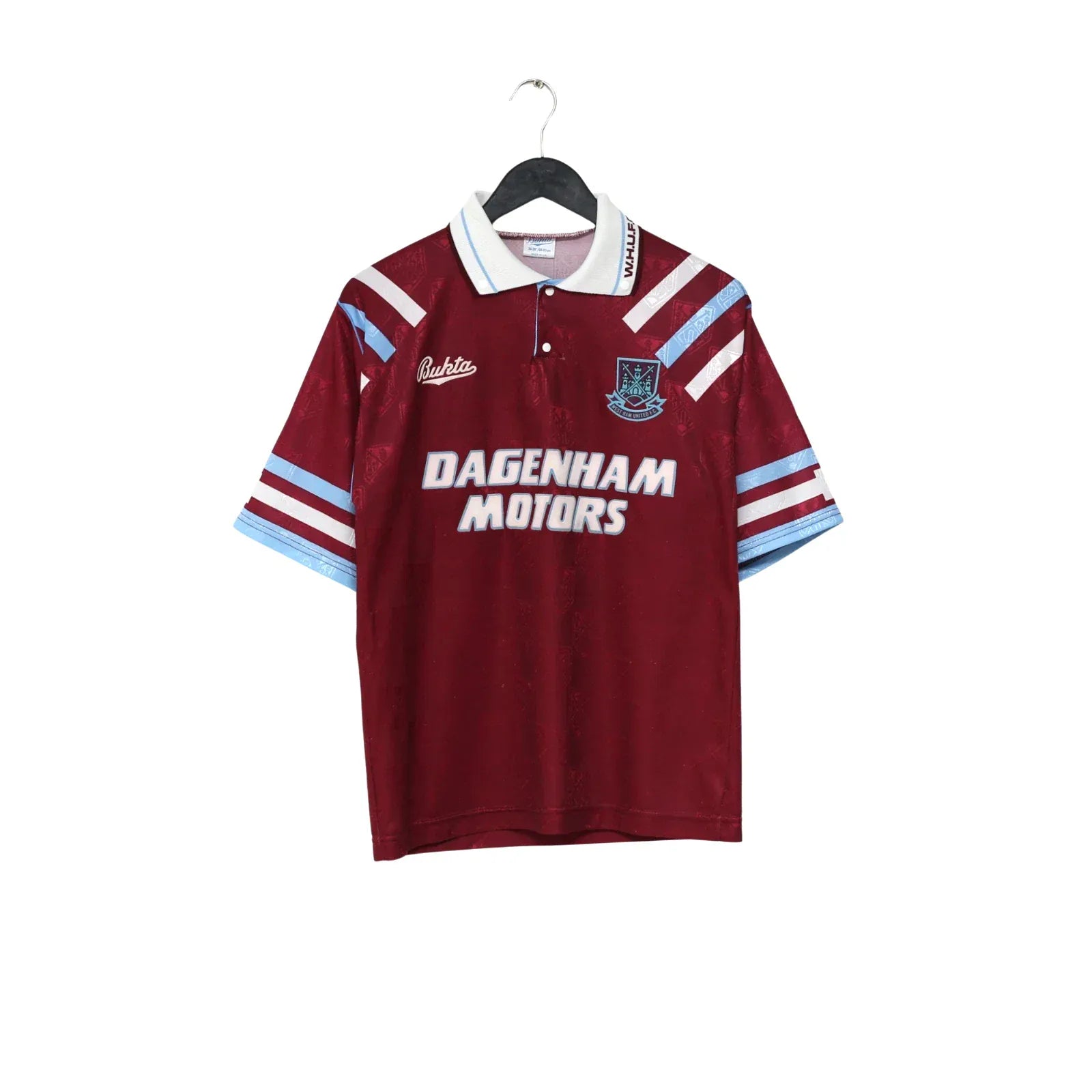 1991/92 West Ham United Vintage Bukta Home Football Shirt (S) 34/36