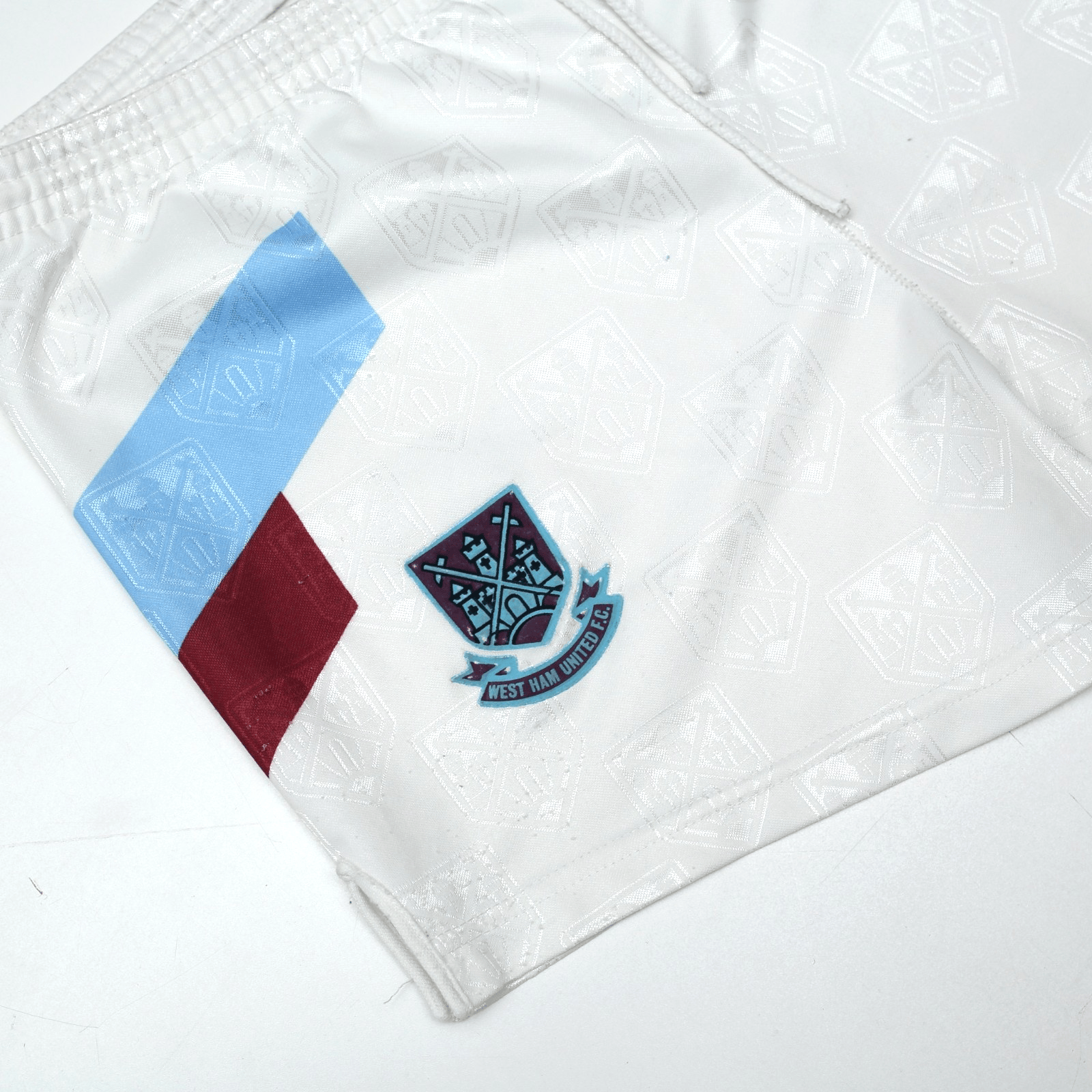 1991/92 West Ham United Vintage Bukta Home Football Shorts 30" Waist