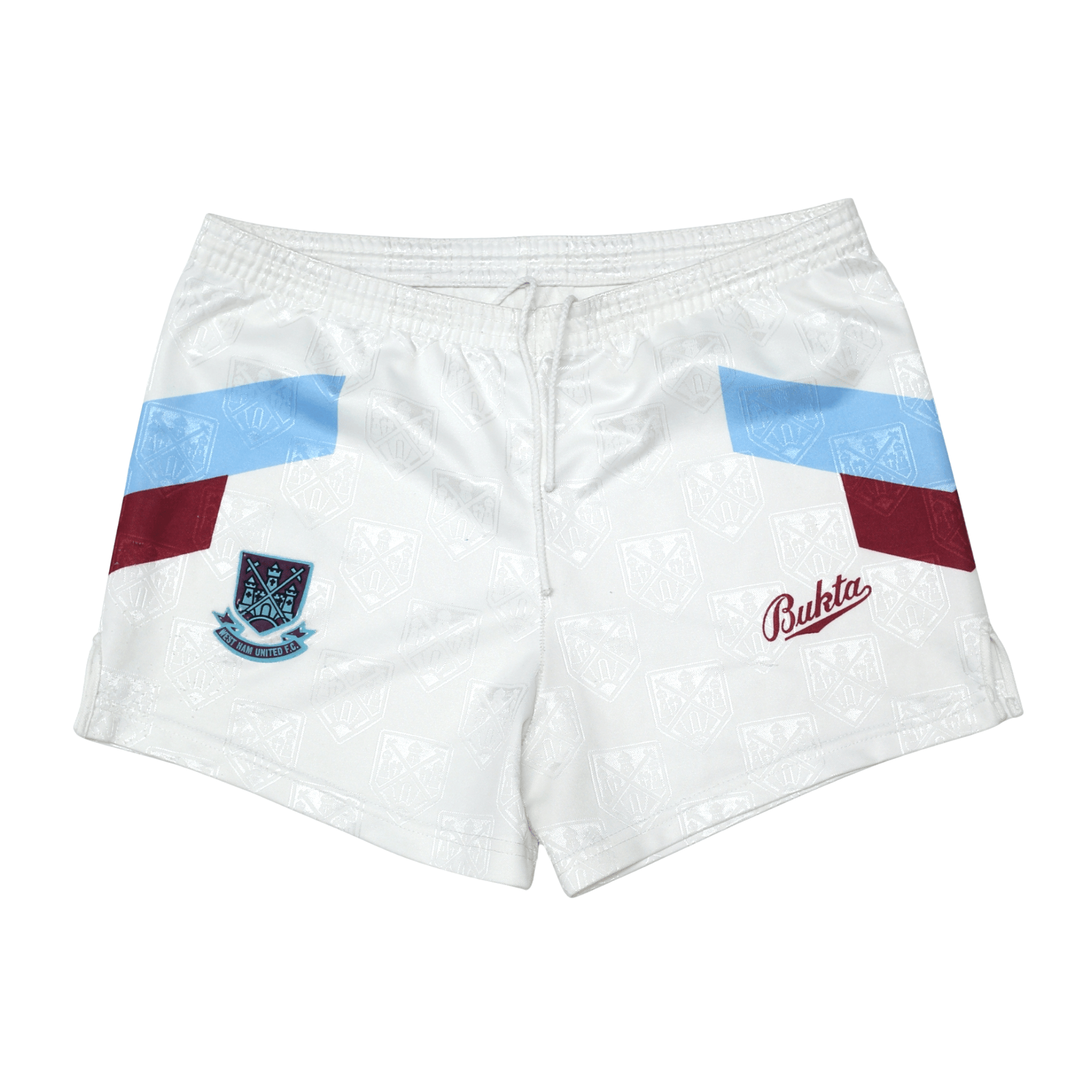 1991/92 West Ham United Vintage Bukta Home Football Shorts 30" Waist