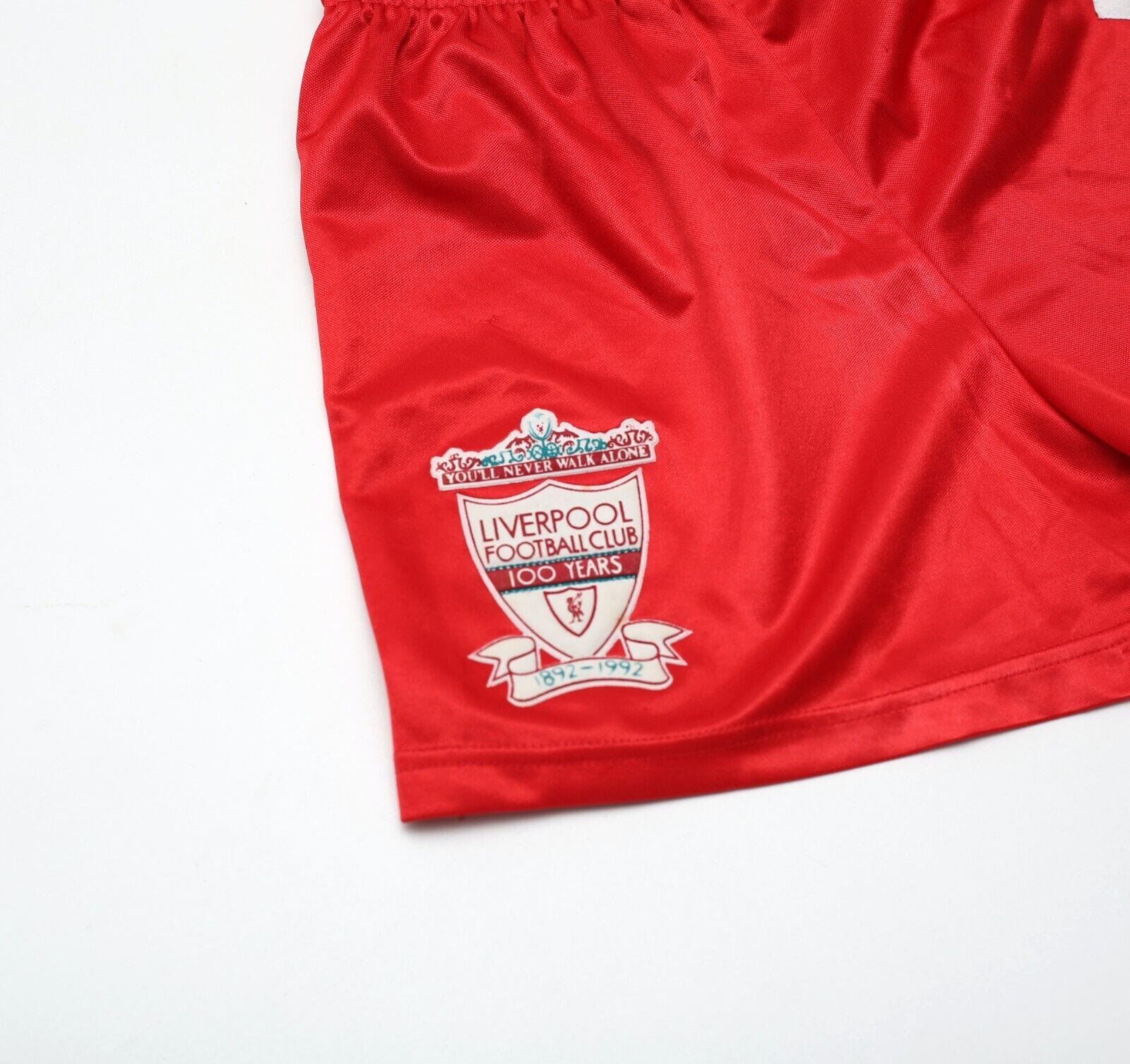 1991/93 LIVERPOOL Vintage adidas Equipment Home Football Shorts (XS) (28" Waist)