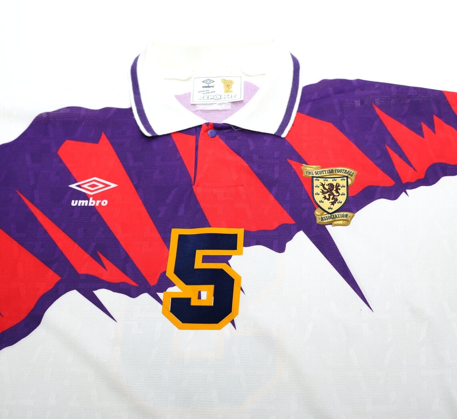 1991/93 McCOIST #5 Scotland Euro 92 Umbro Away Football Shirt (XL) Rangers