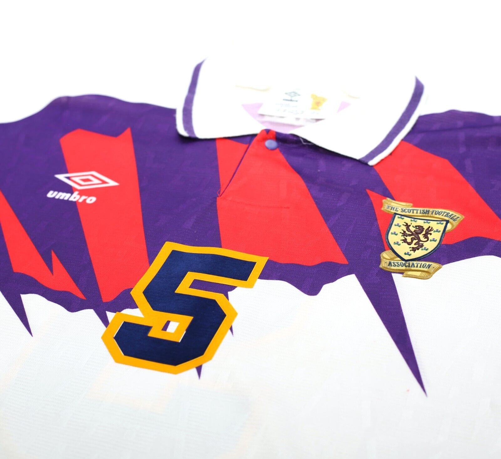 1991/93 McCOIST #5 Scotland Euro 92 Umbro Away Football Shirt (XL) Rangers