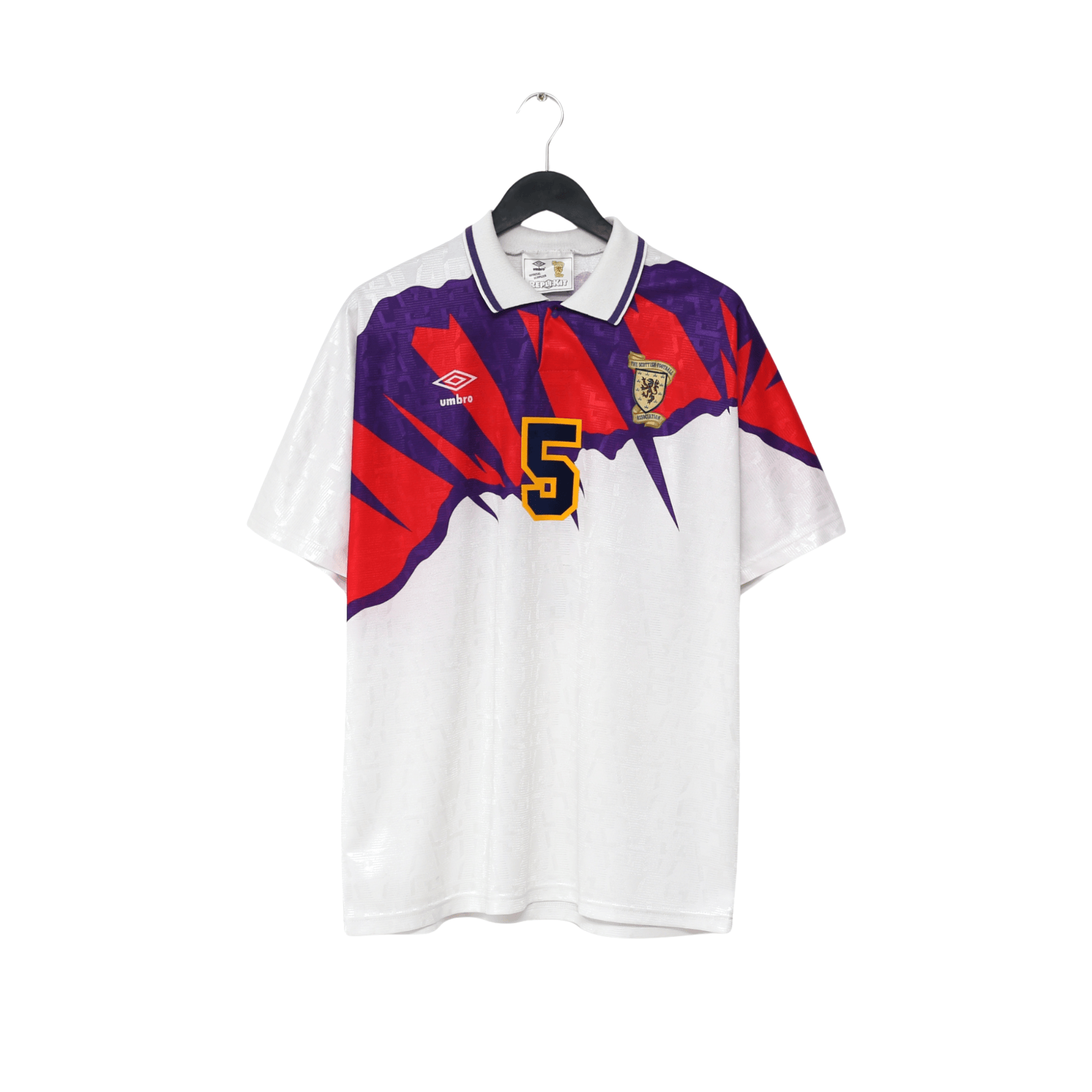 1991/93 McCoist #5 Scotland Vintage Umbro Away Football Shirt (L) Euro 92