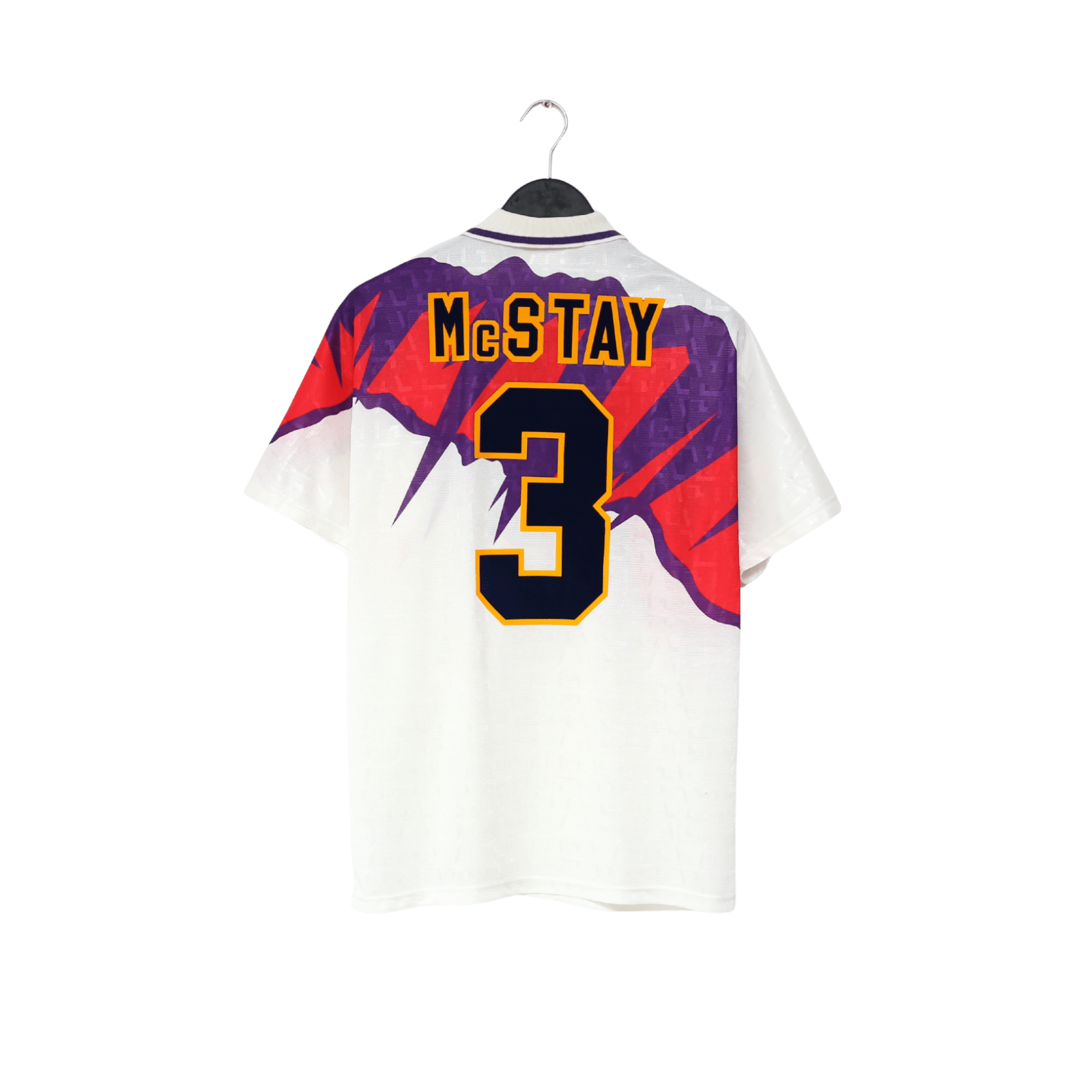 1991/93 McSTAY #3 Scotland Vintage Umbro Euro 92 Away Football Shirt (L) Celtic