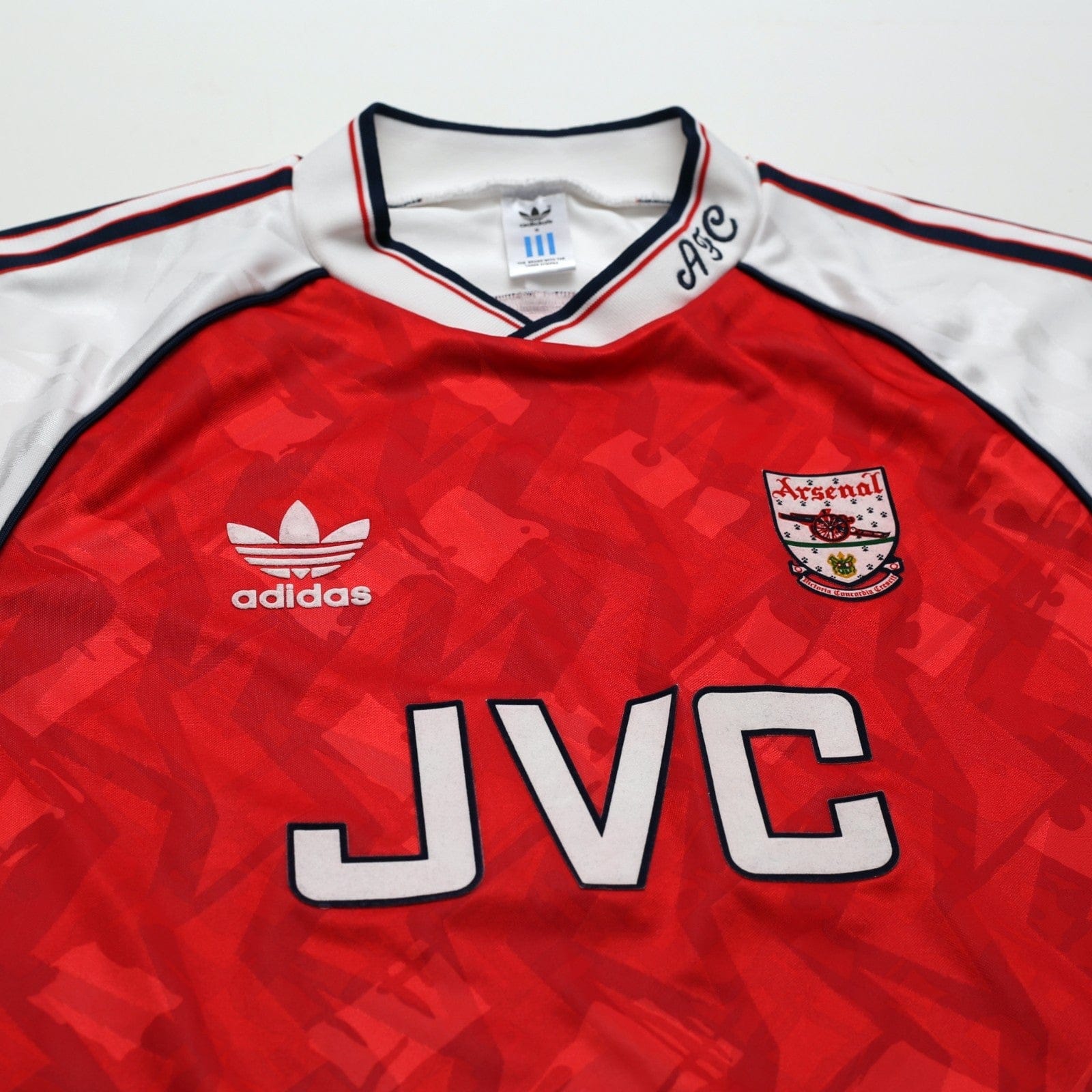 1991/93 Wright #8 Arsenal Retro adidas Originals Home Football Shirt (S)