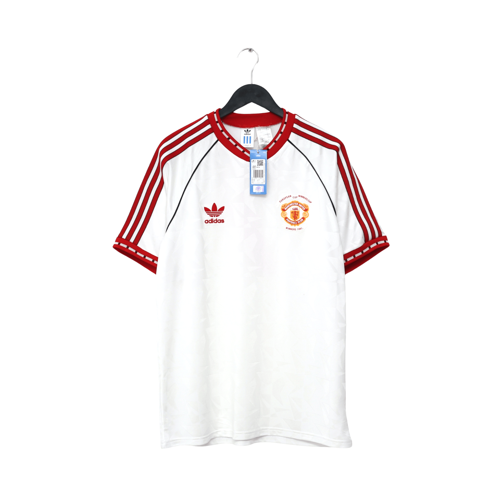 1991 Robson #7 Manchester United adidas Cup Winners Cup Football Shirt (L) BNWT