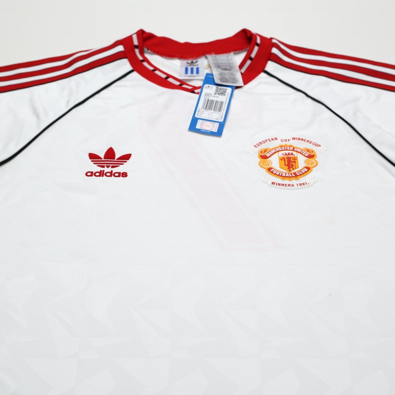 1991 Robson #7 Manchester United adidas Cup Winners Cup Football Shirt (L) BNWT
