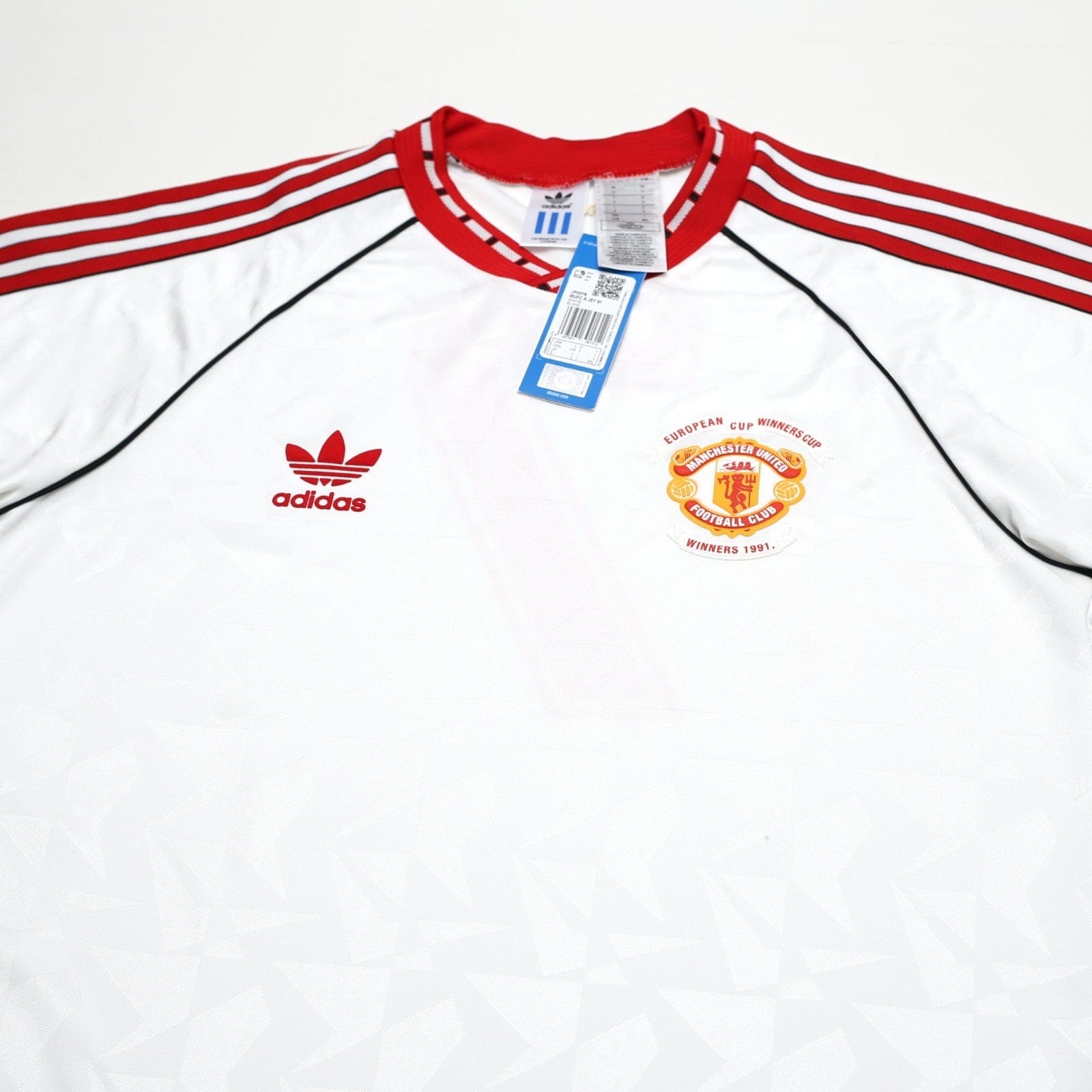 1991 Robson #7 Manchester United adidas Cup Winners Cup Football Shirt (L) BNWT