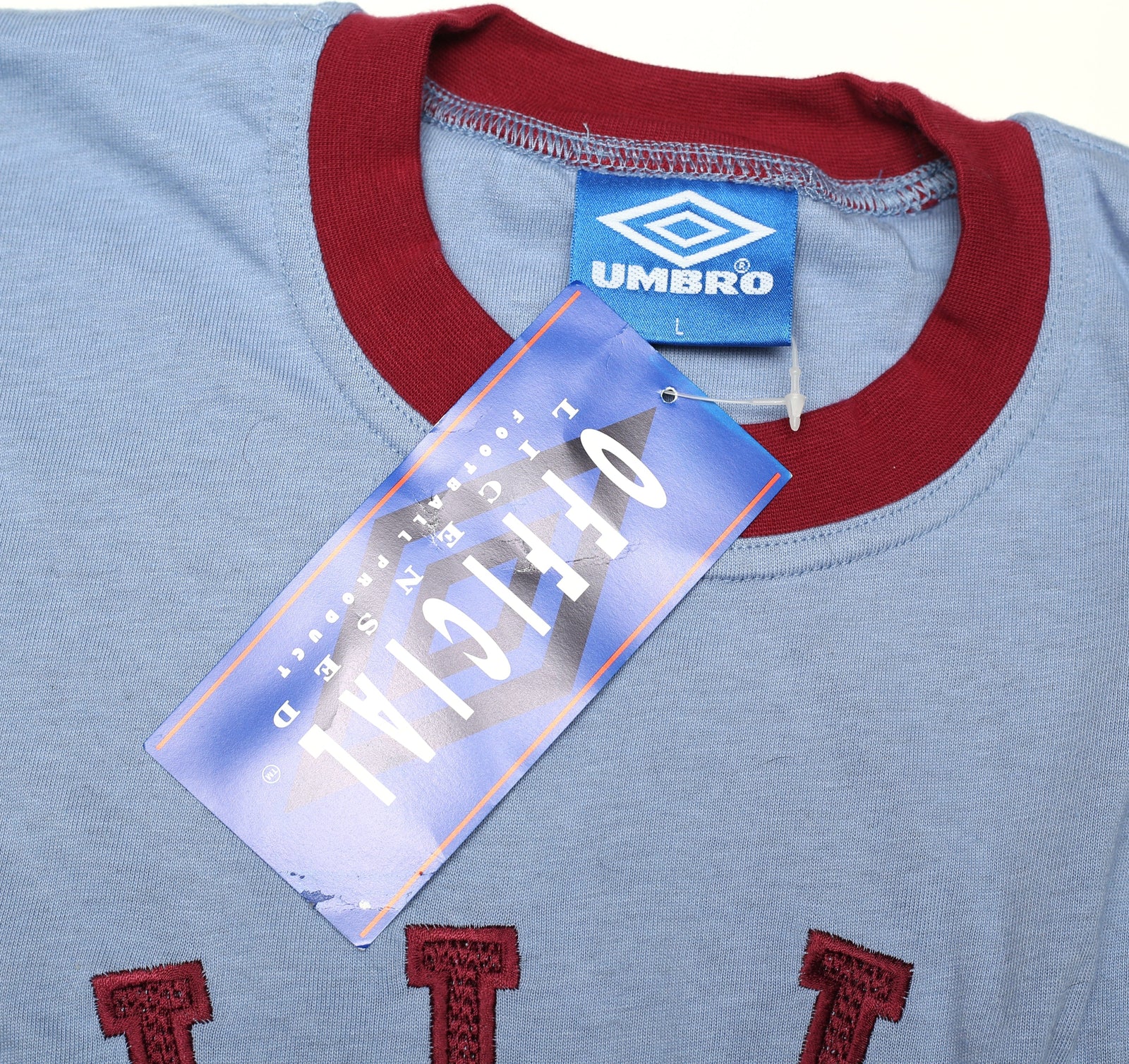 1992/93 ASTON VILLA Vintage Umbro Football Oversize Tee Shirt (L/XXL)