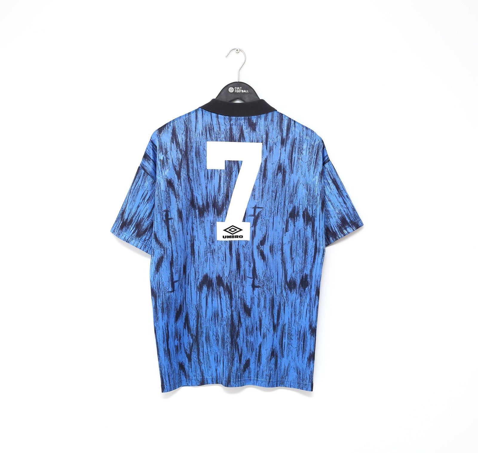 1992/93 CANTONA #7 Manchester United Vintage Umbro Away Football Shirt (M)