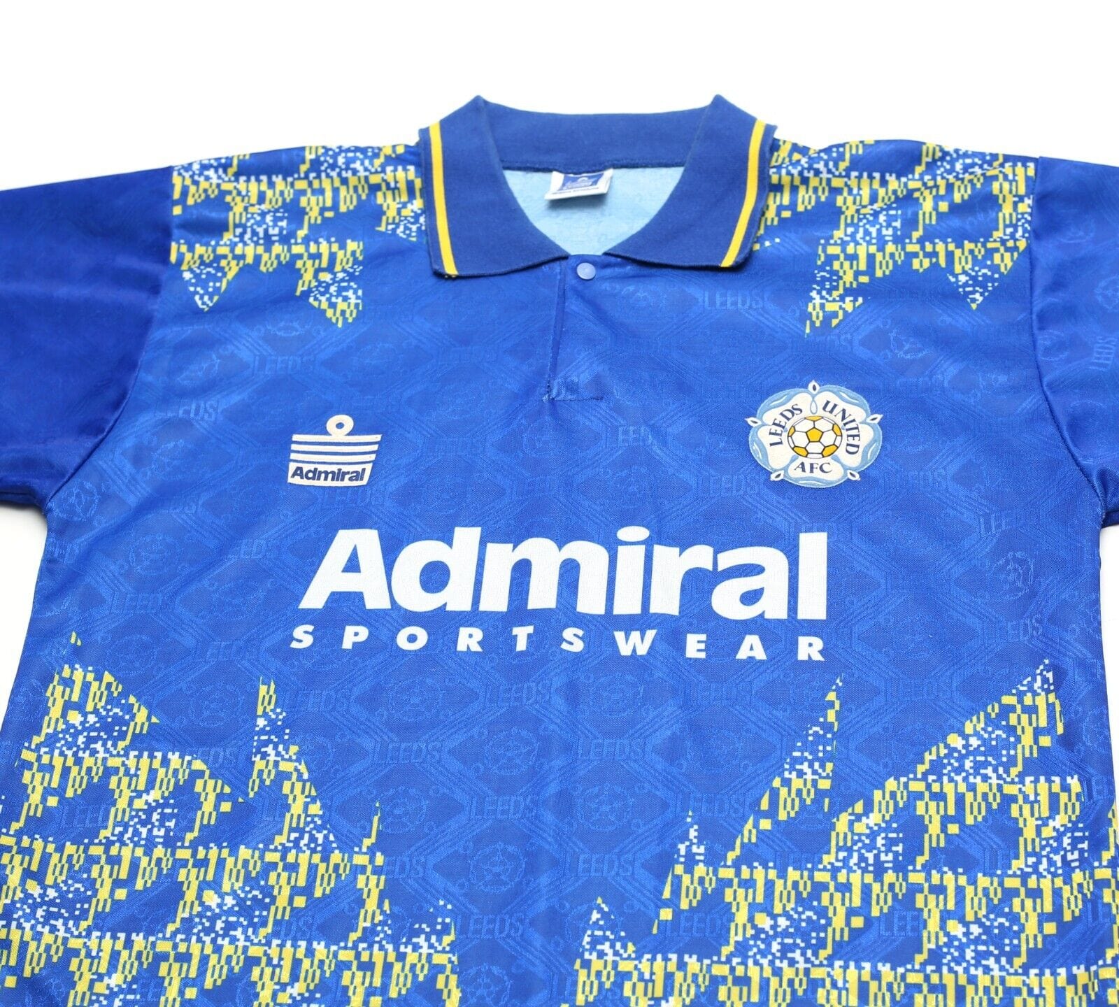 1992/93 LEEDS UNITED Vintage Admiral Away Football Shirt Jersey (M) 38/40