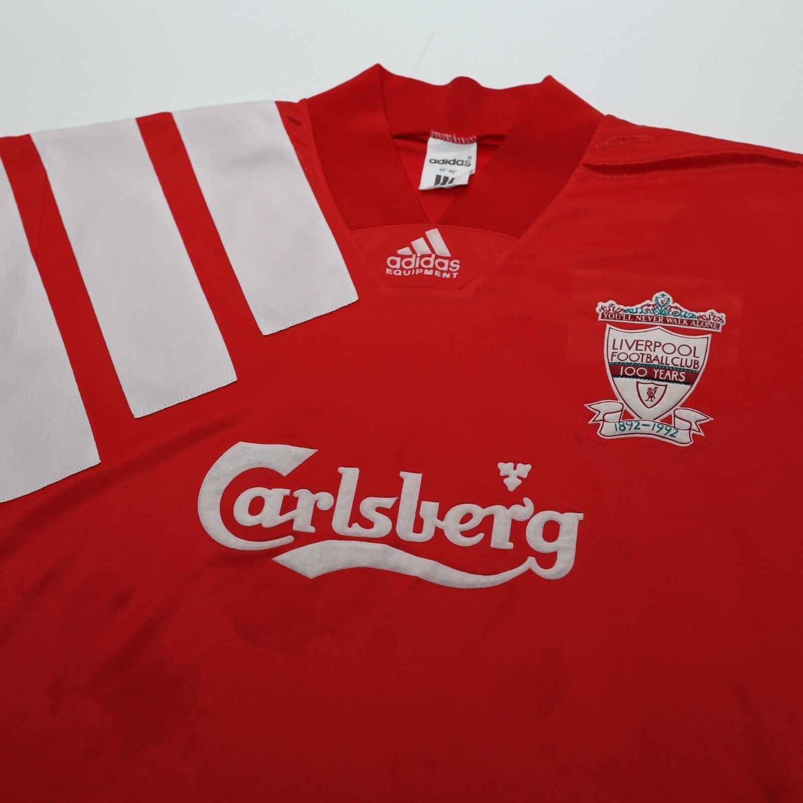 1992/93 Liverpool Vintage adidas Centenary Home Football Shirt 40/42 (M/L)