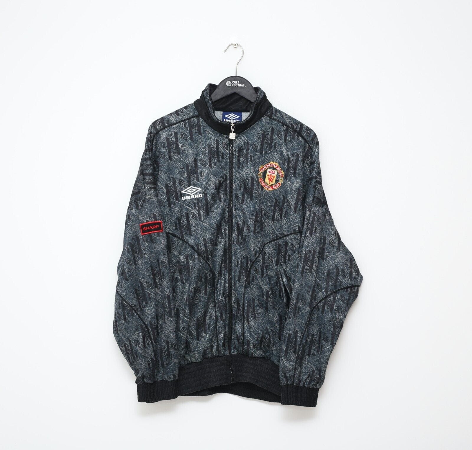 1992/93 MANCHESTER UNITED Vintage Umbro Track Top Jacket (XL) Cantona Era