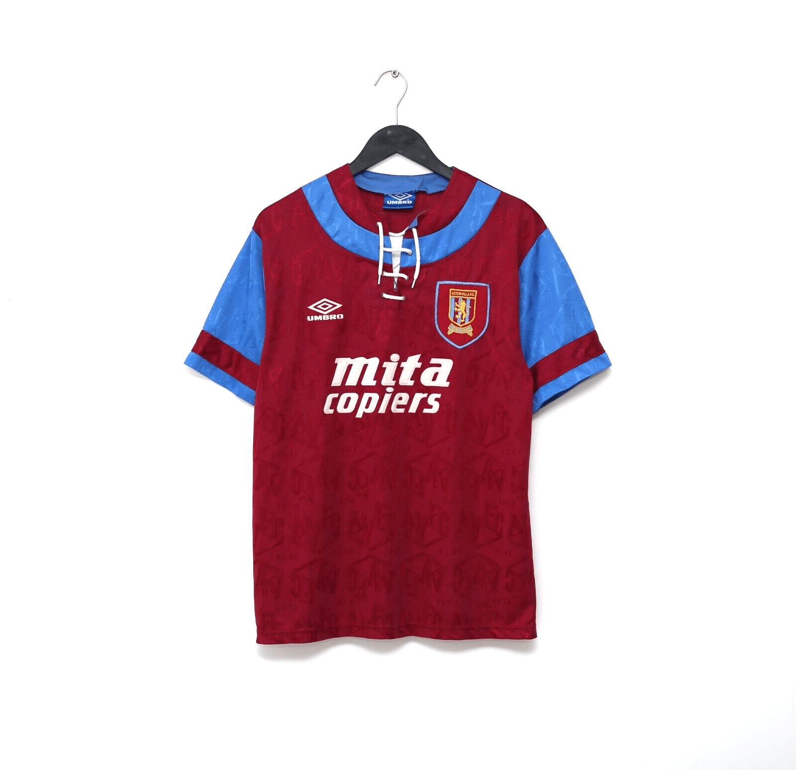 1992/93 McGRATH #5 Aston Villa Vintage Umbro Home Football Shirt (M/L)