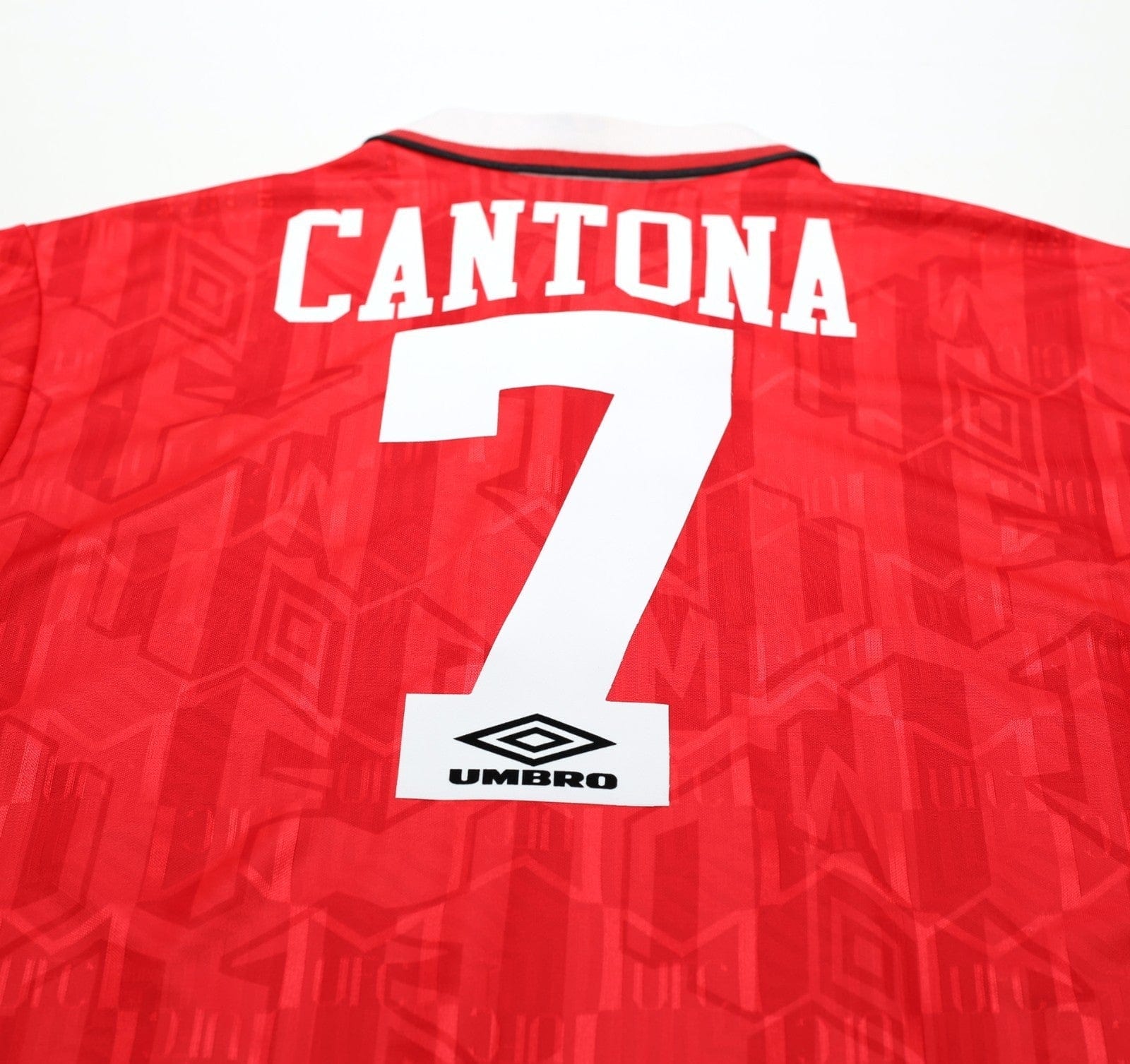 1992/94 CANTONA #7 Manchester United Vintage Umbro Home Football Shirt (L/XL)