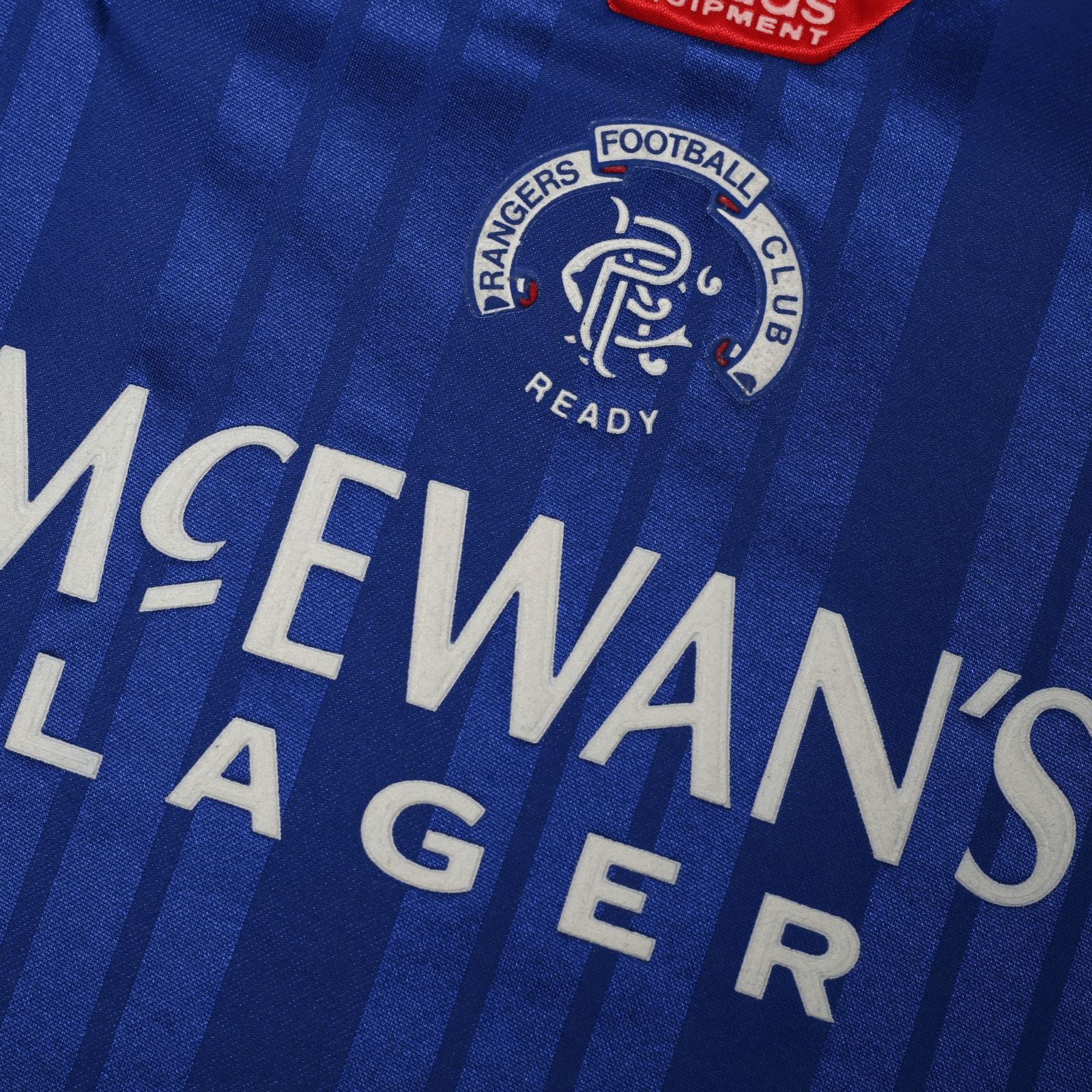 1992/94 McCoist #9 Rangers Vintage adidas Equipment Home Football Shirt (L)