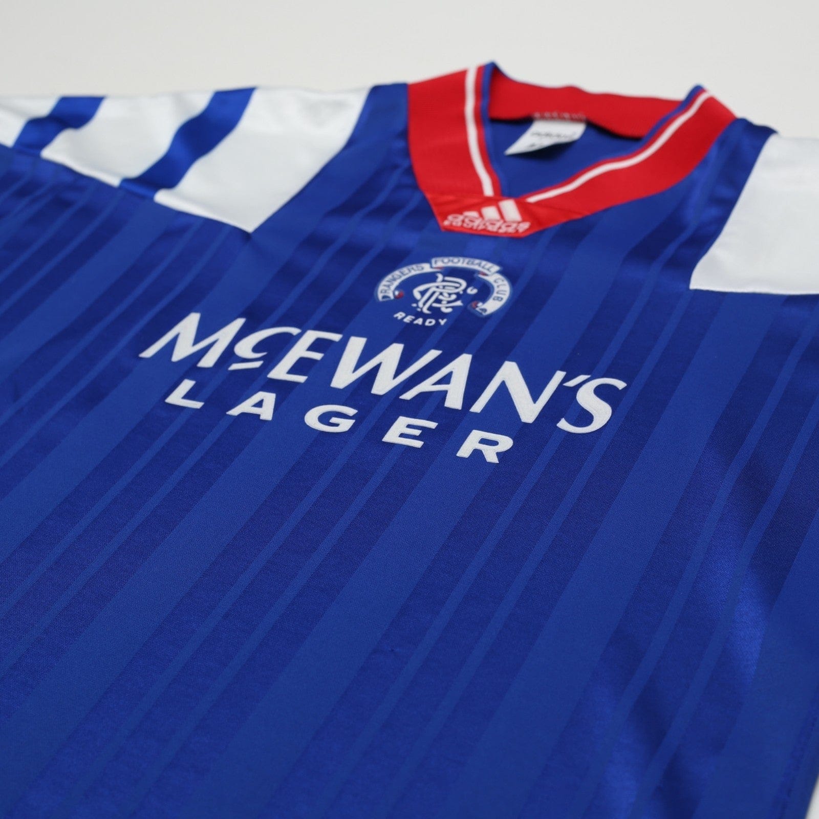 1992/94 McCoist #9 Rangers Vintage adidas Equipment Home Football Shirt (L)