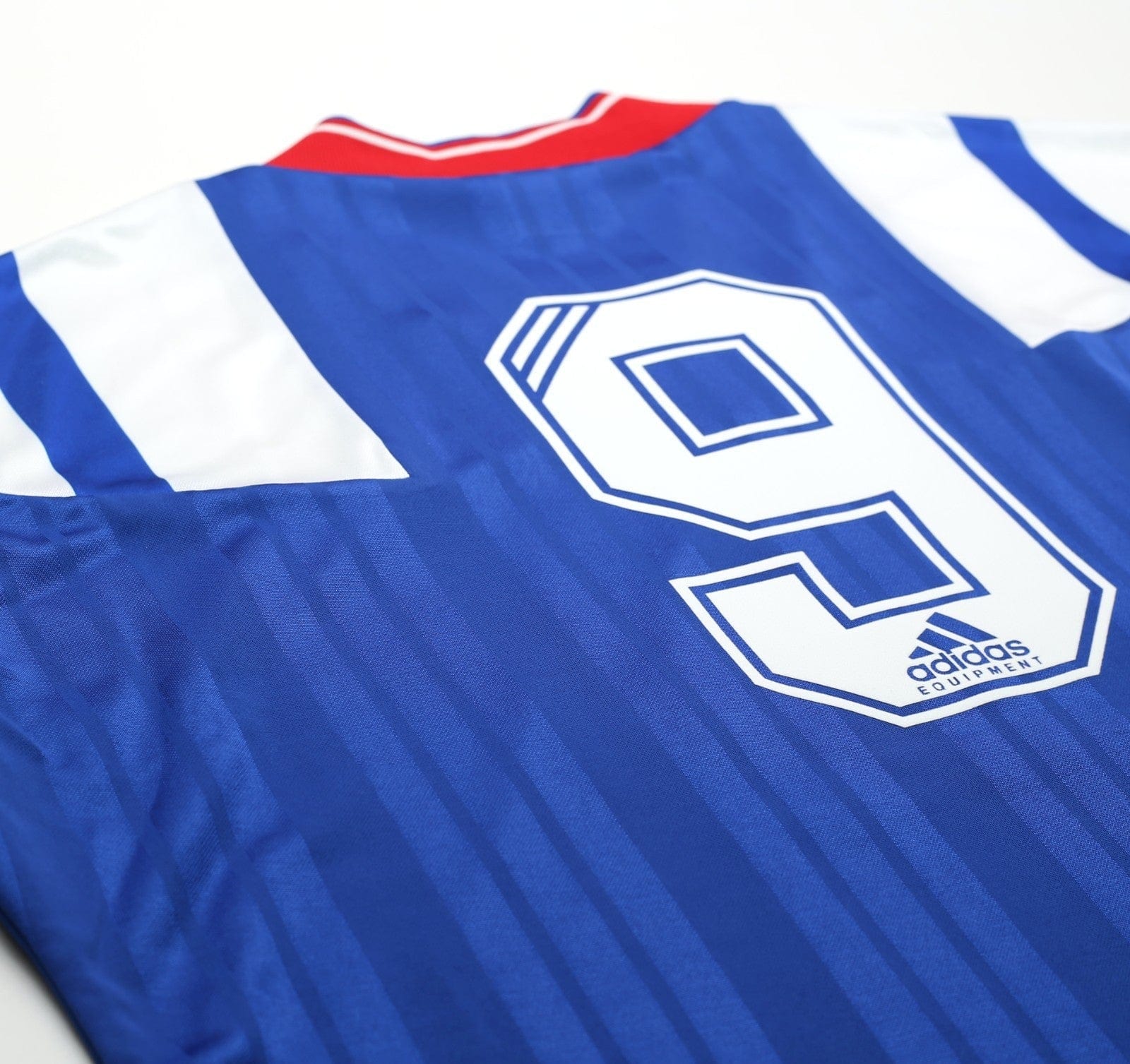 1992/94 McCOIST #9 Rangers Vintage adidas Equipment Home Football Shirt (L/XL)
