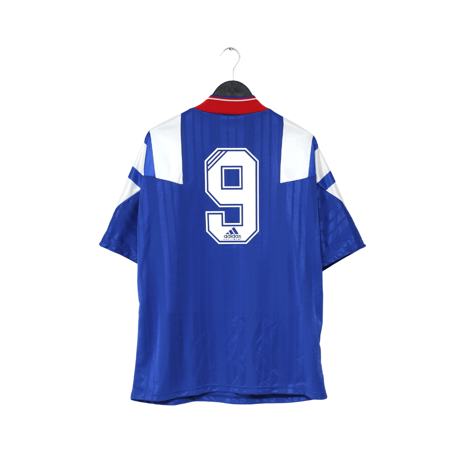 1992/94 McCOIST #9 Rangers Vintage adidas Equipment Home Football Shirt (L/XL)