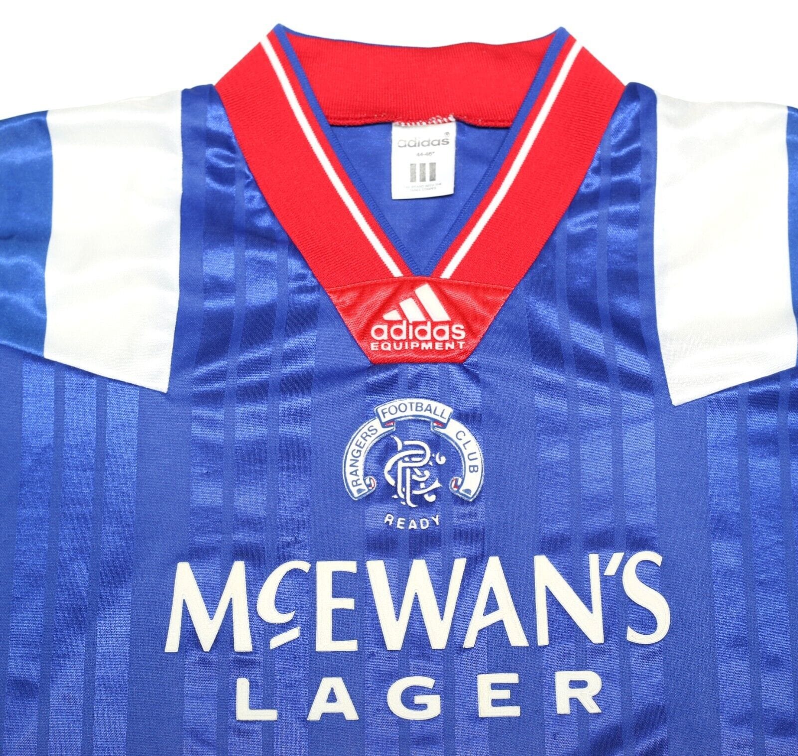 1992/94 McCOIST #9 Rangers Vintage adidas Home Football Shirt Jersey (XL)