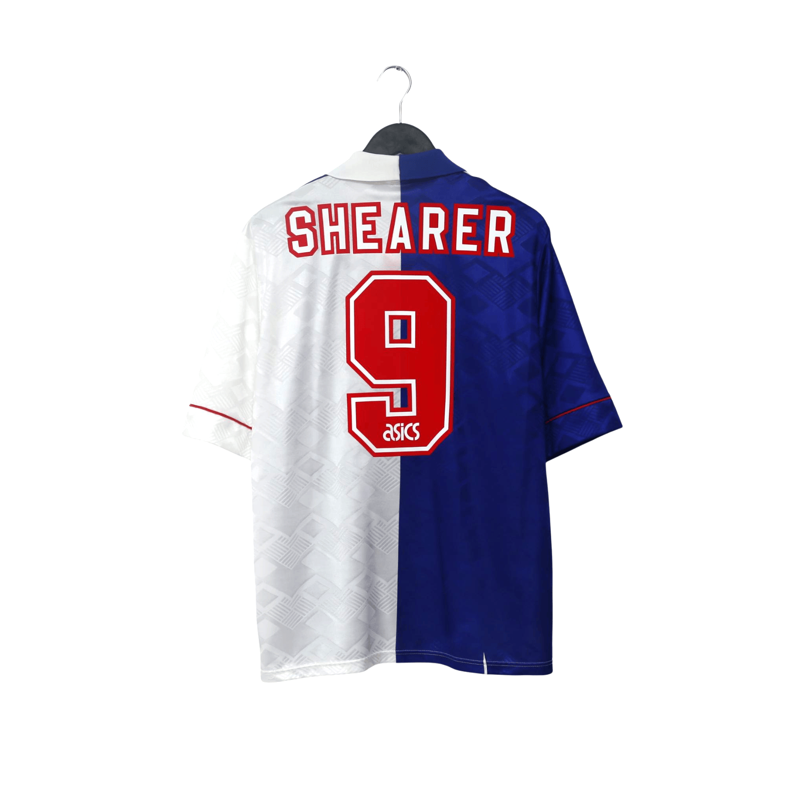 1992/94 Shearer #9 Blackburn Rovers Vintage Asics Home Football Shirt (L/XL)
