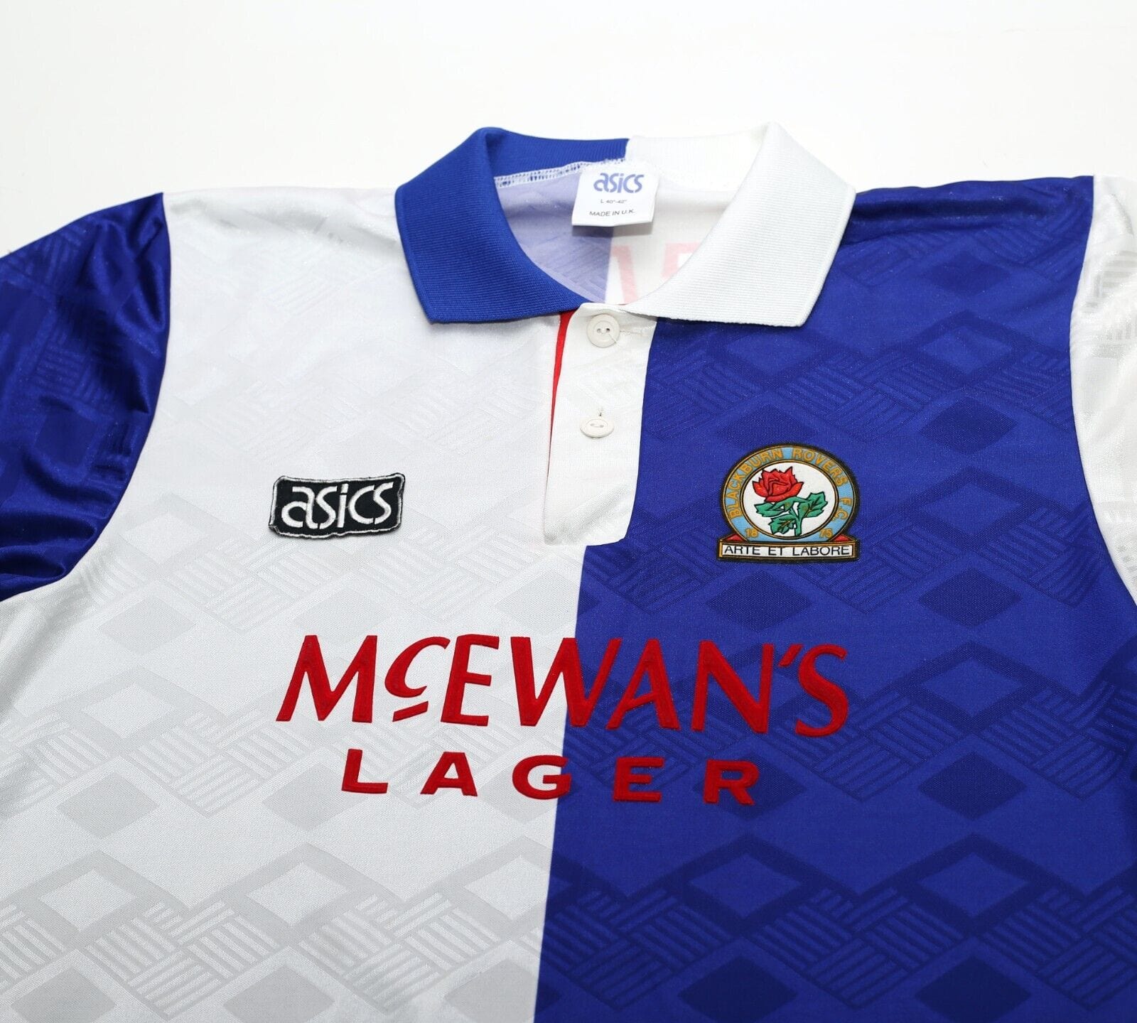 1992/94 SHEARER #9 Blackburn Rovers Vintage Asics Home Football Shirt (M/L)