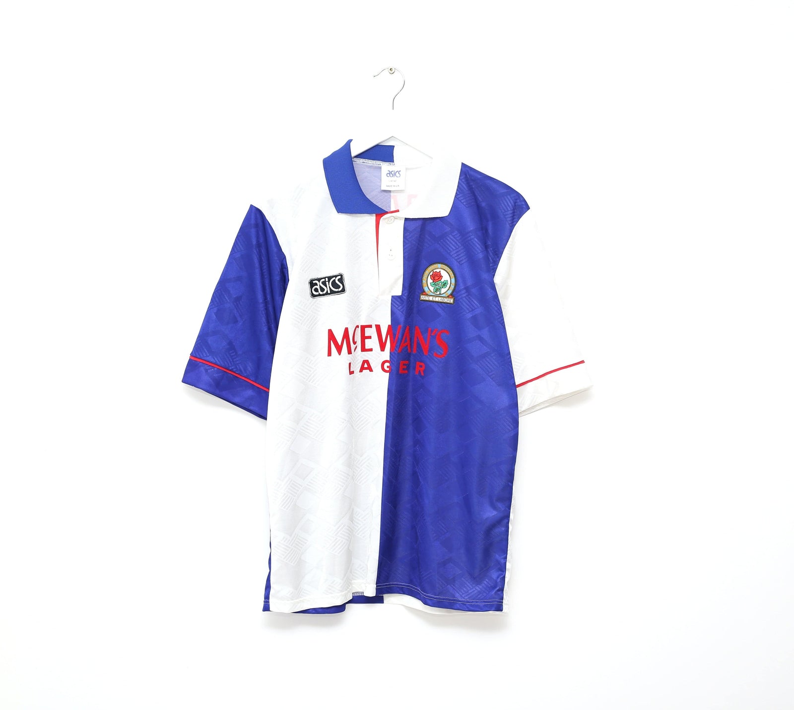 1992/94 SHEARER #9 Blackburn Rovers Vintage Asics Home Football Shirt (M/L)