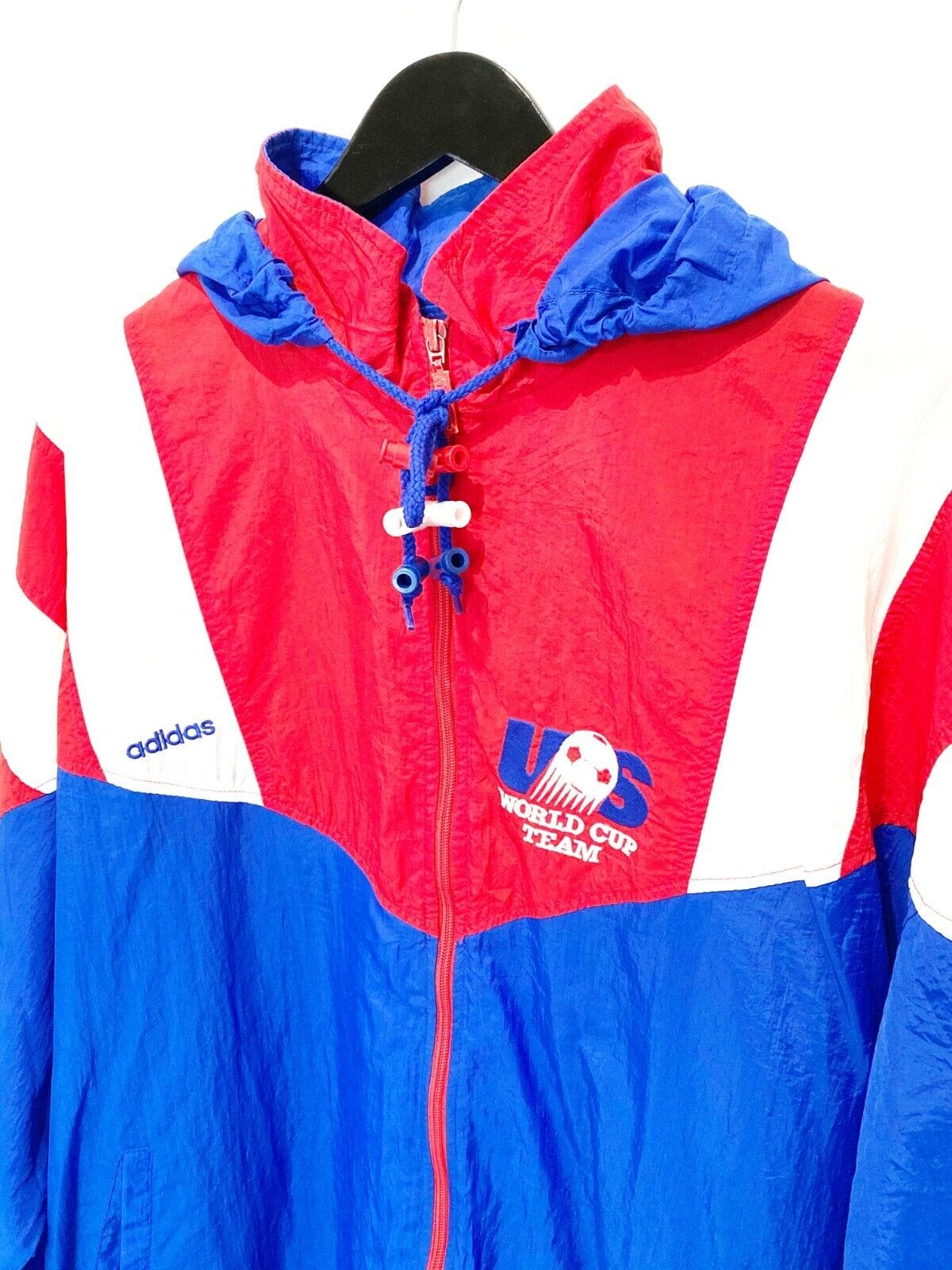 1992/94 USA Vintage adidas Football Soccer Shell Jacket (L) Jones, Lalas Era