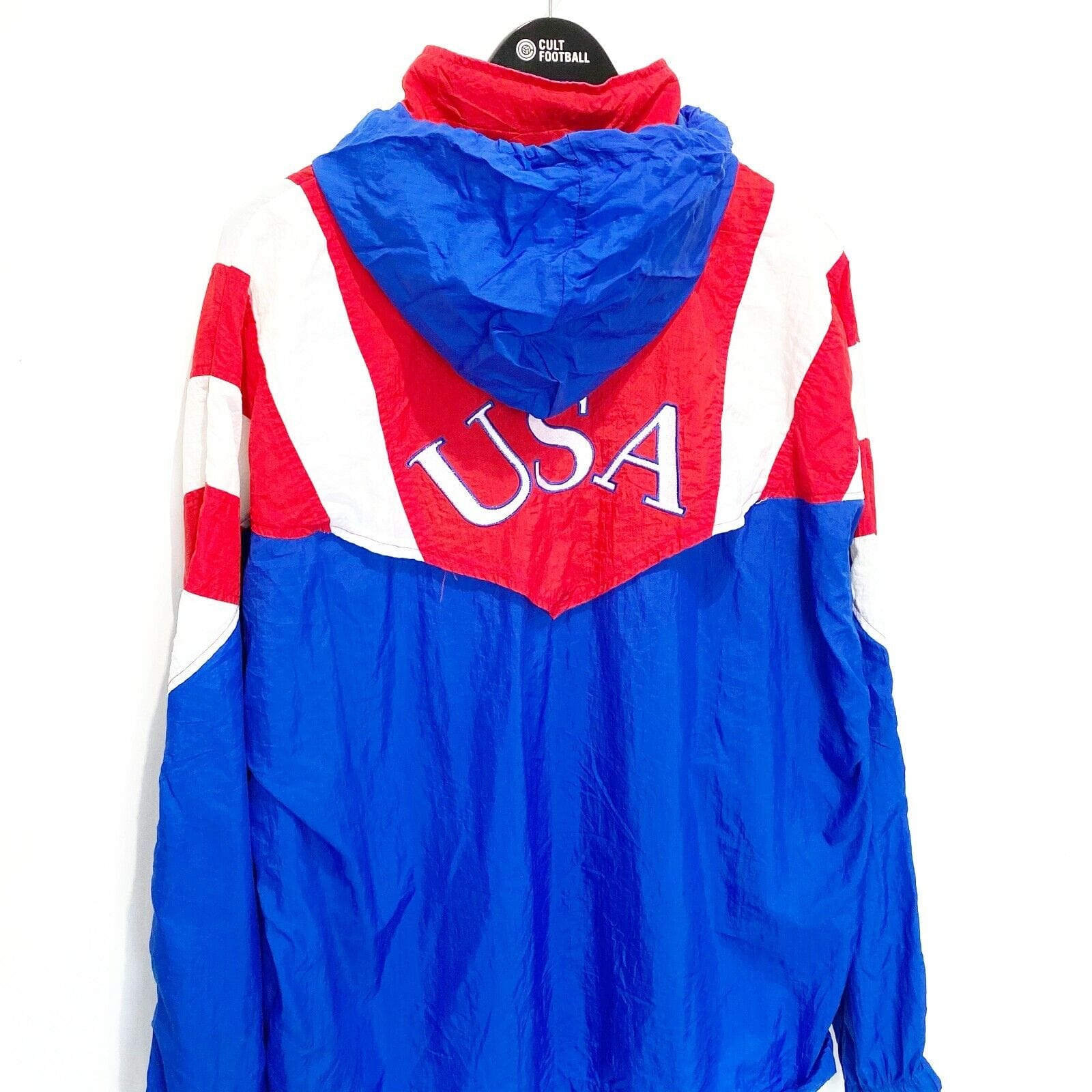 1992/94 USA Vintage adidas Football Soccer Shell Jacket (L) Jones, Lalas Era
