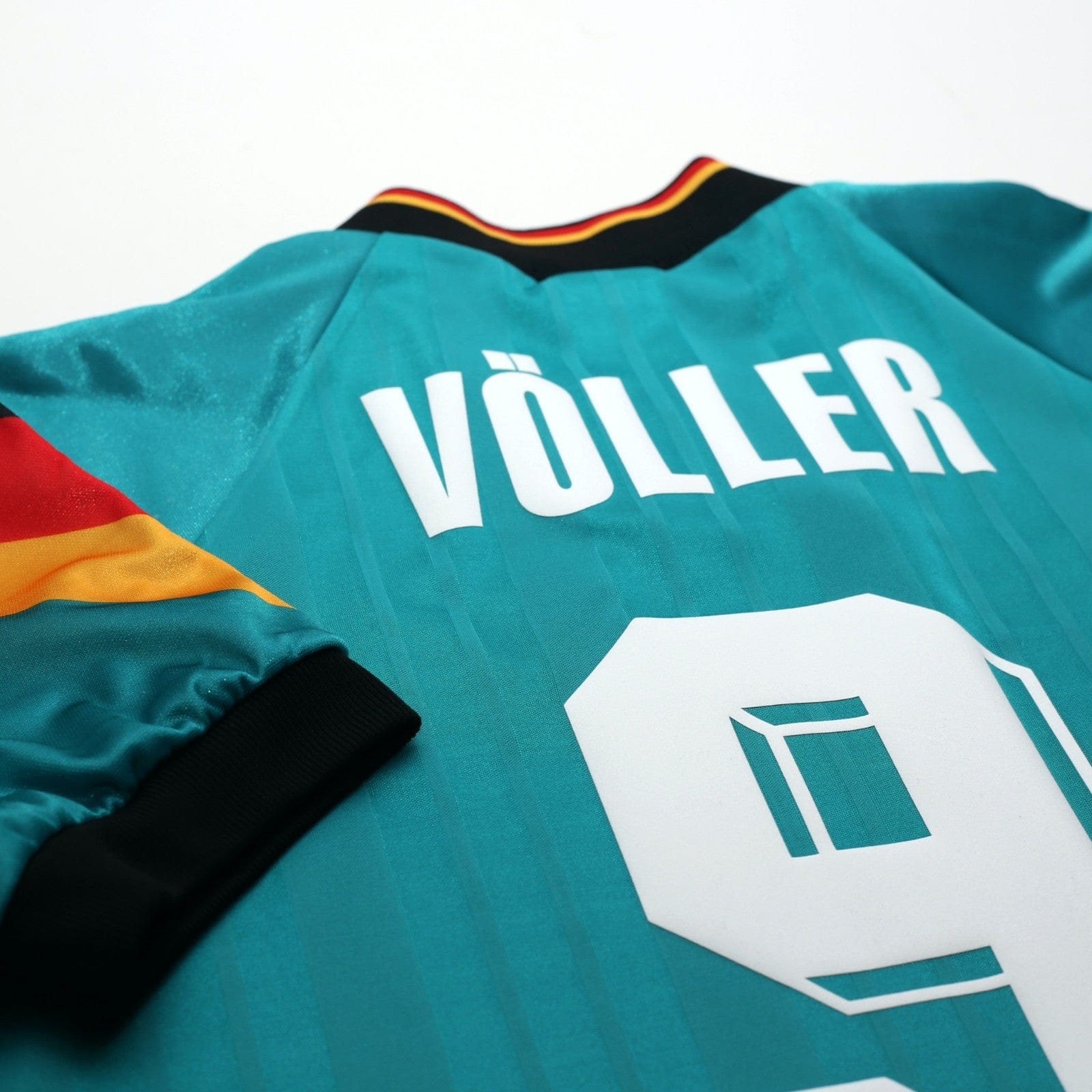 1992/94 Voller #9 Germany Vintage adidas Away Football Shirt (L) EURO 92