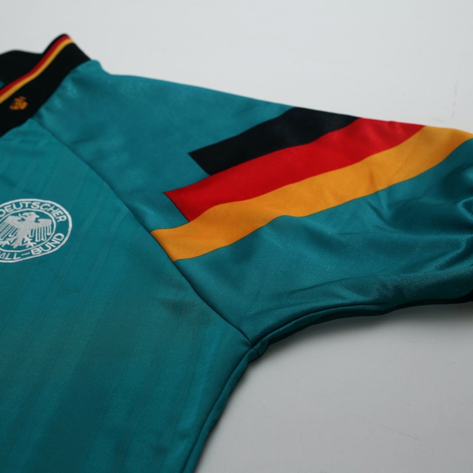 1992/94 Voller #9 Germany Vintage adidas Away Football Shirt (L) EURO 92