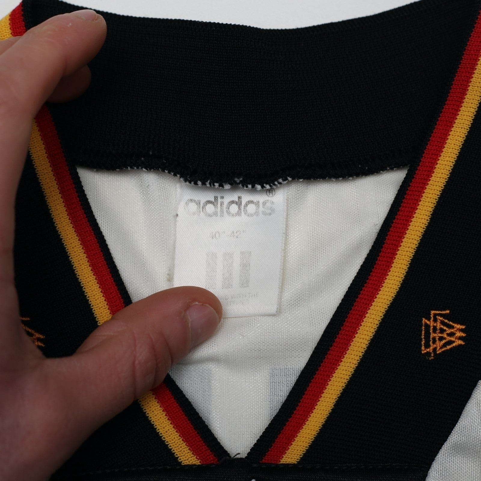 1992/94 Voller #9 Germany Vintage adidas Home Football Shirt (L) EURO 92