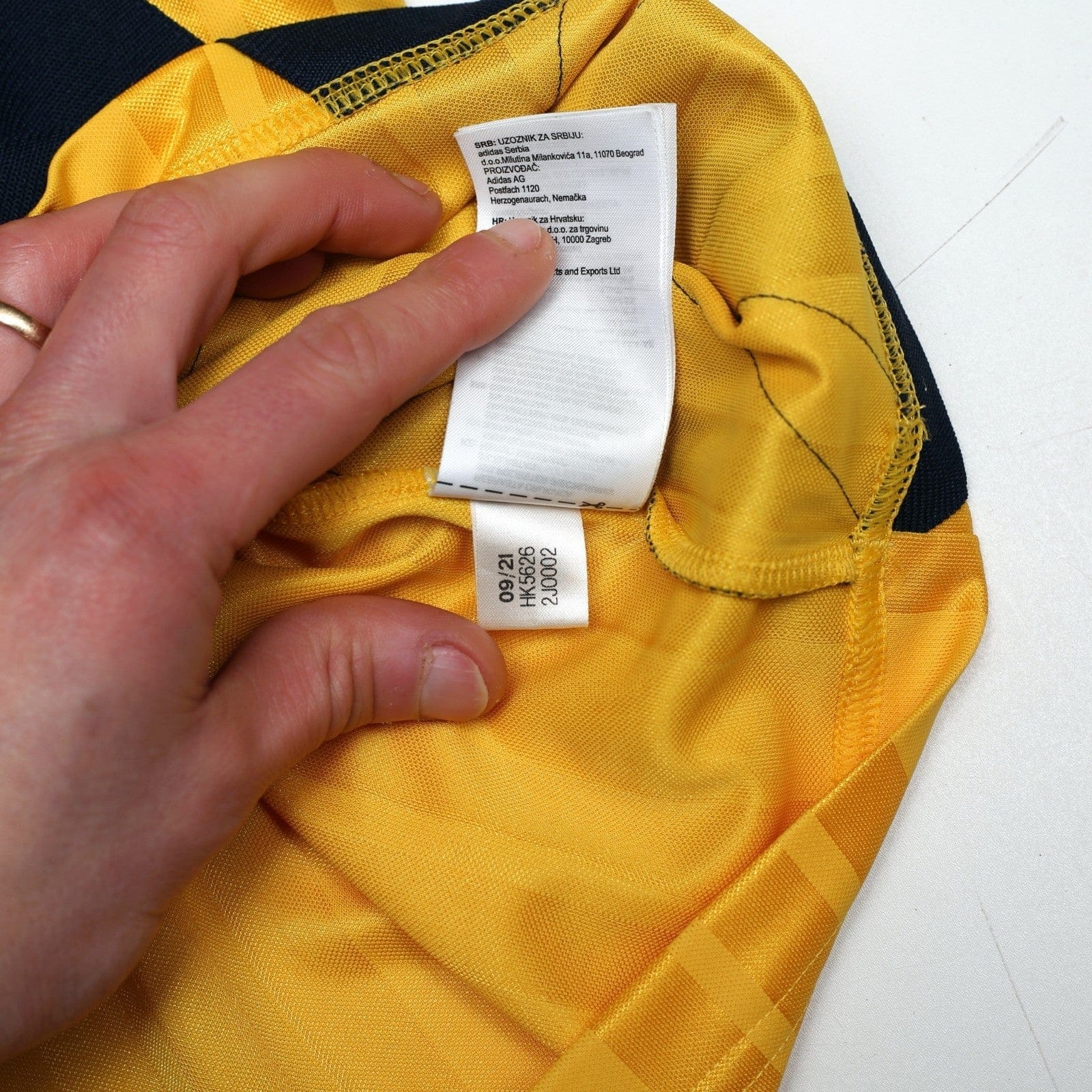 1993/94 Wright #8 Arsenal Retro adidas Equipment Away Football Shirt (S/M)