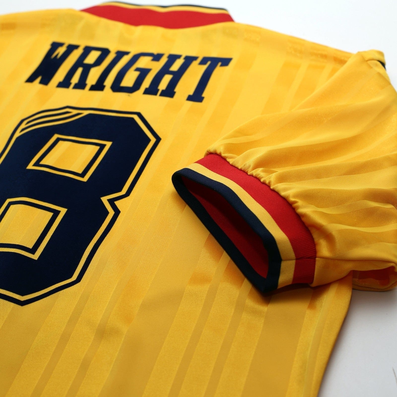 1993/94 Wright #8 Arsenal Retro adidas Equipment Away Football Shirt (S/M)