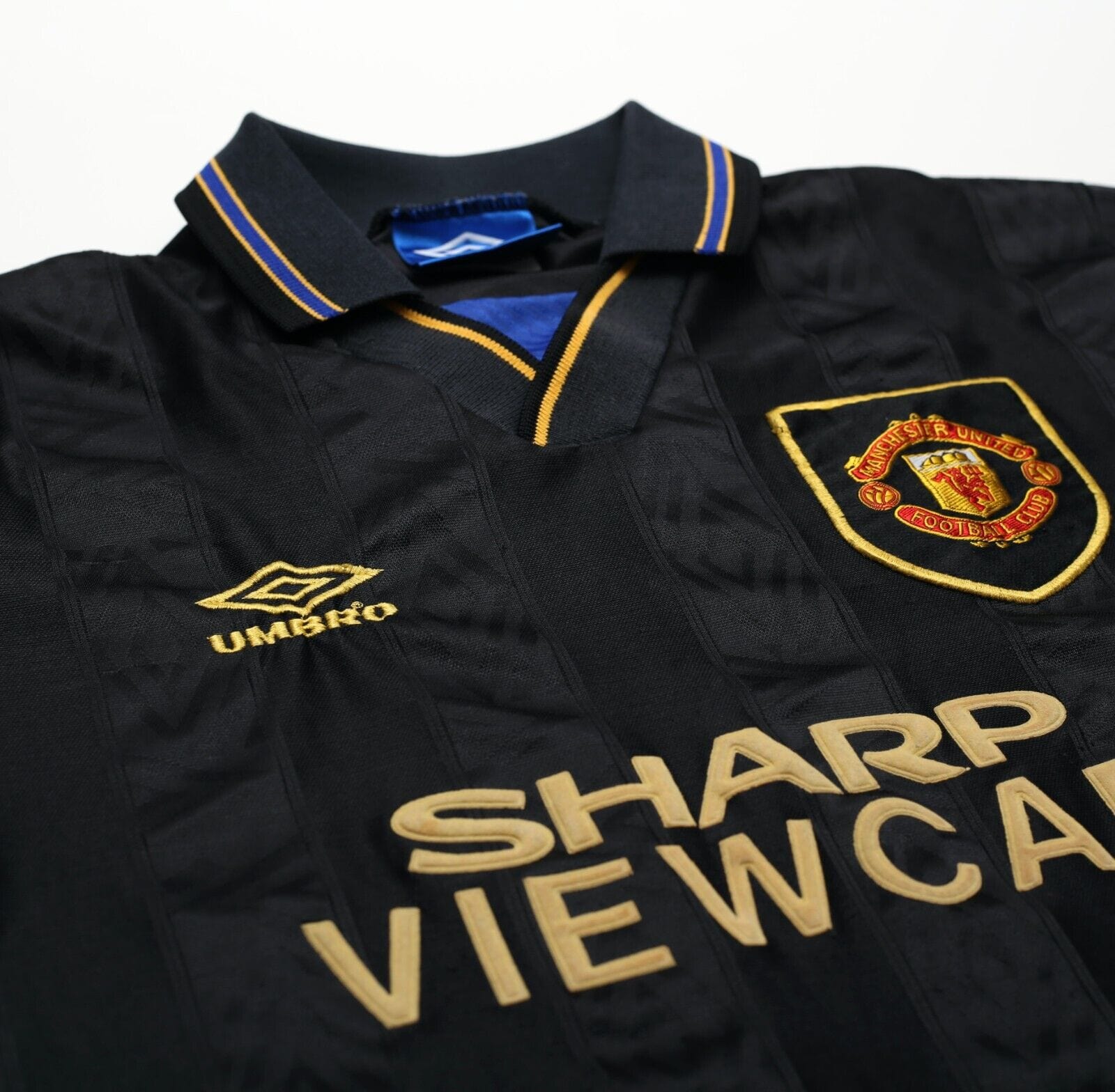 1993/95 CANTONA #7 Manchester United Vintage Umbro Away Football Shirt (M)