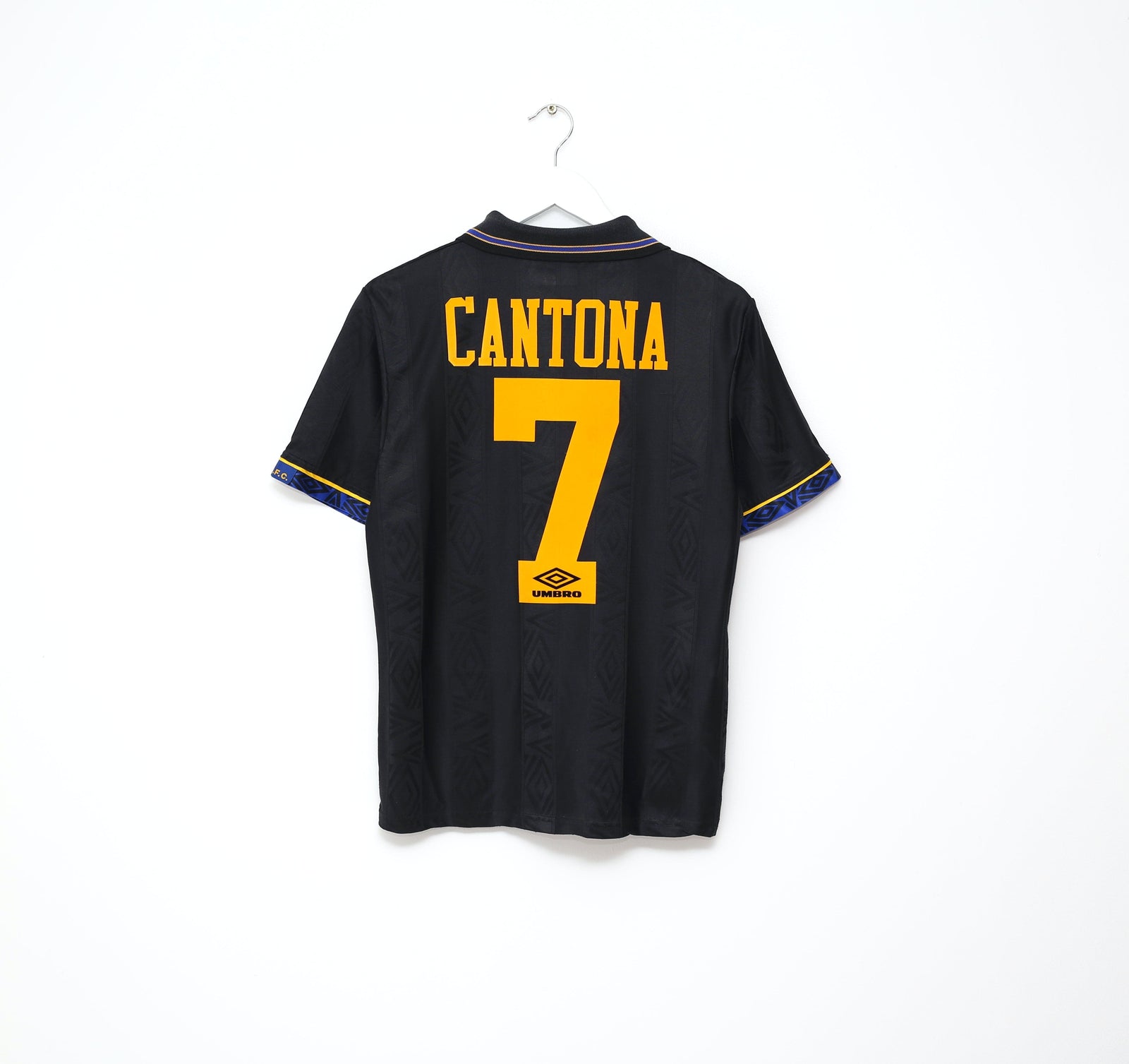 1993/95 CANTONA #7 Manchester United Vintage Umbro Away Football Shirt (S)