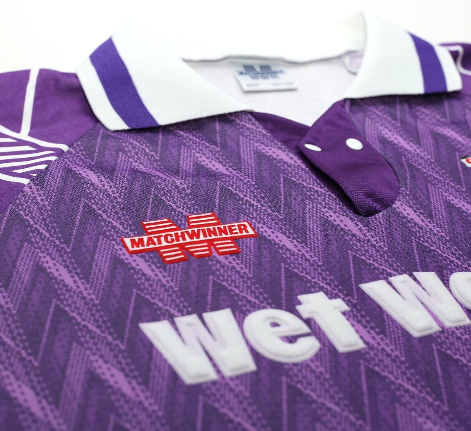 1993/95 CLYDEBANK Vintage Matchwinner WET WET WET Away Football Shirt (L) MINT