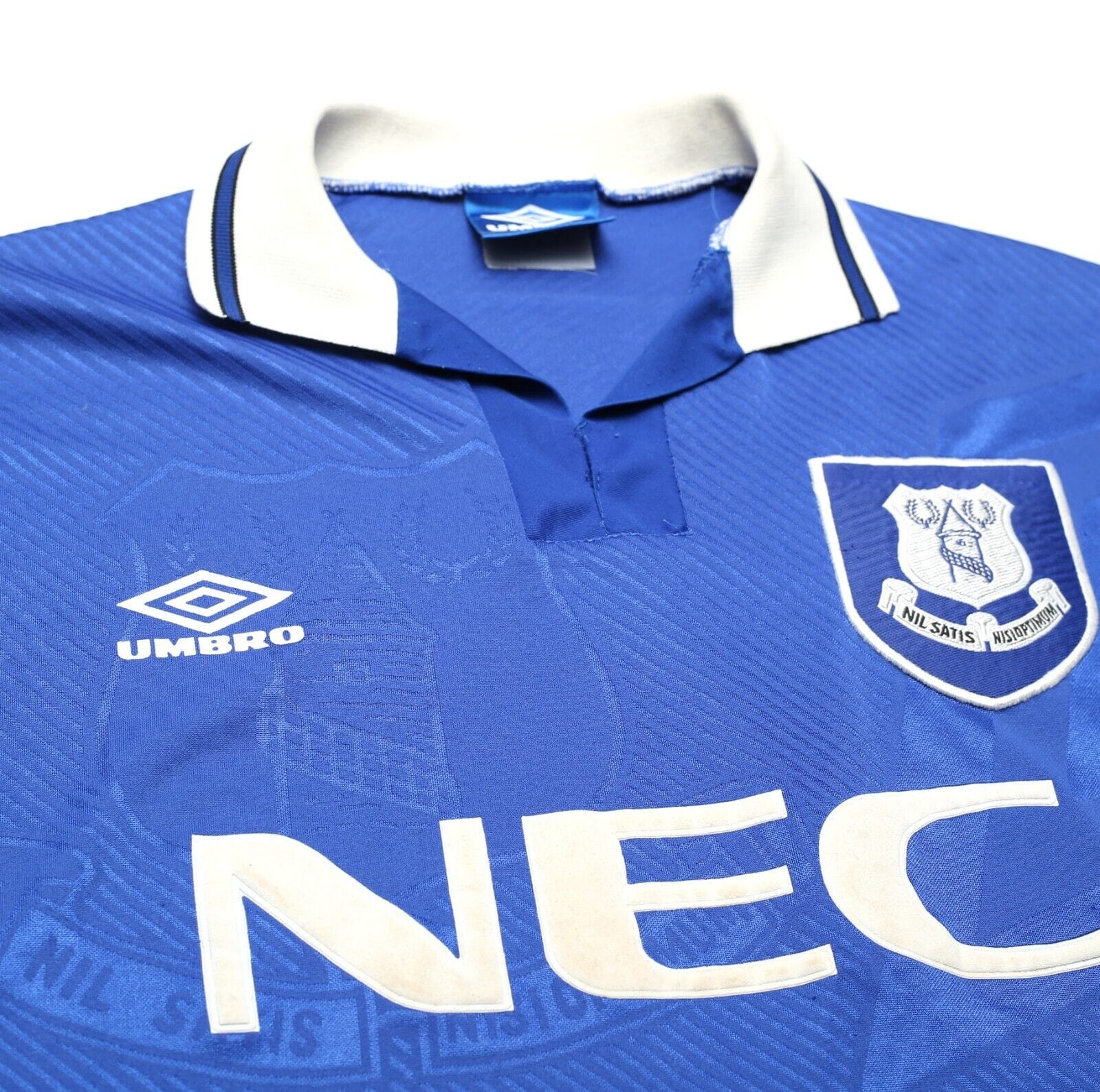 1993/95 FERGUSON #9 Everton Vintage Umbro HOME Football Shirt (XL)