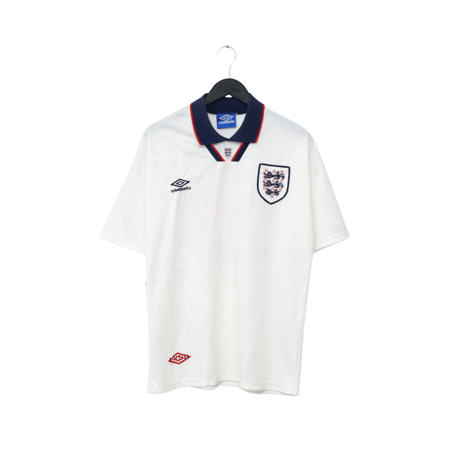 1993/95 Gascoigne #8 England Vintage Umbro Home Football Shirt (L)